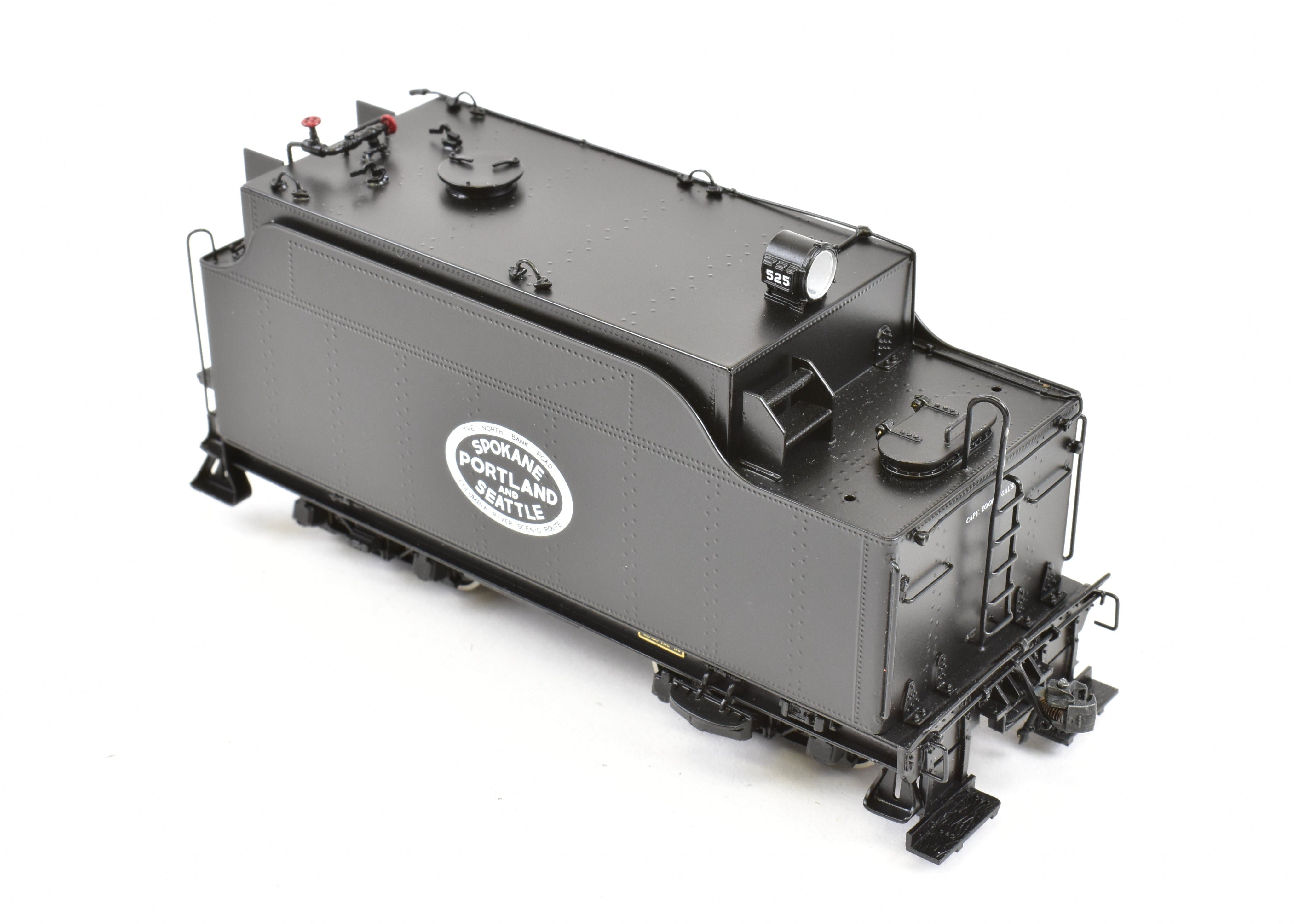 HO Scale Brass Model Train - W&R Enterprises SP&S - Spokane, Portland & Seattle Railway Class O - 2 2 - 8 - 2 FP Glacier Scheme Locomotive No. 525