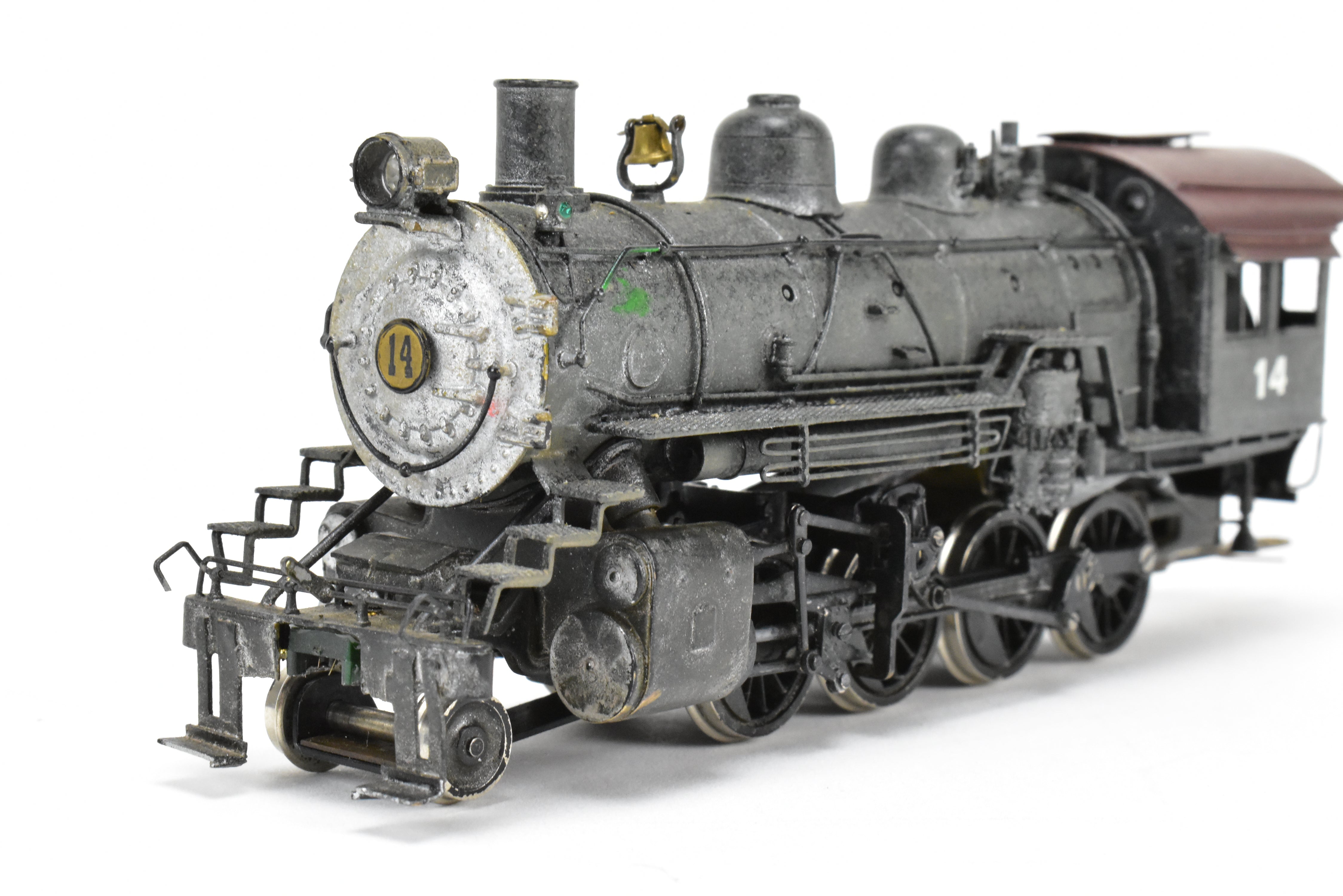 High - Quality HO Scale Brass Pacific Fast Mail Model Train - United ATSF - Santa Fe 2 - 8 - 0 Consolidation Pacific Fast Mail in Private Road Red Island #14, Sold As - Is Condition