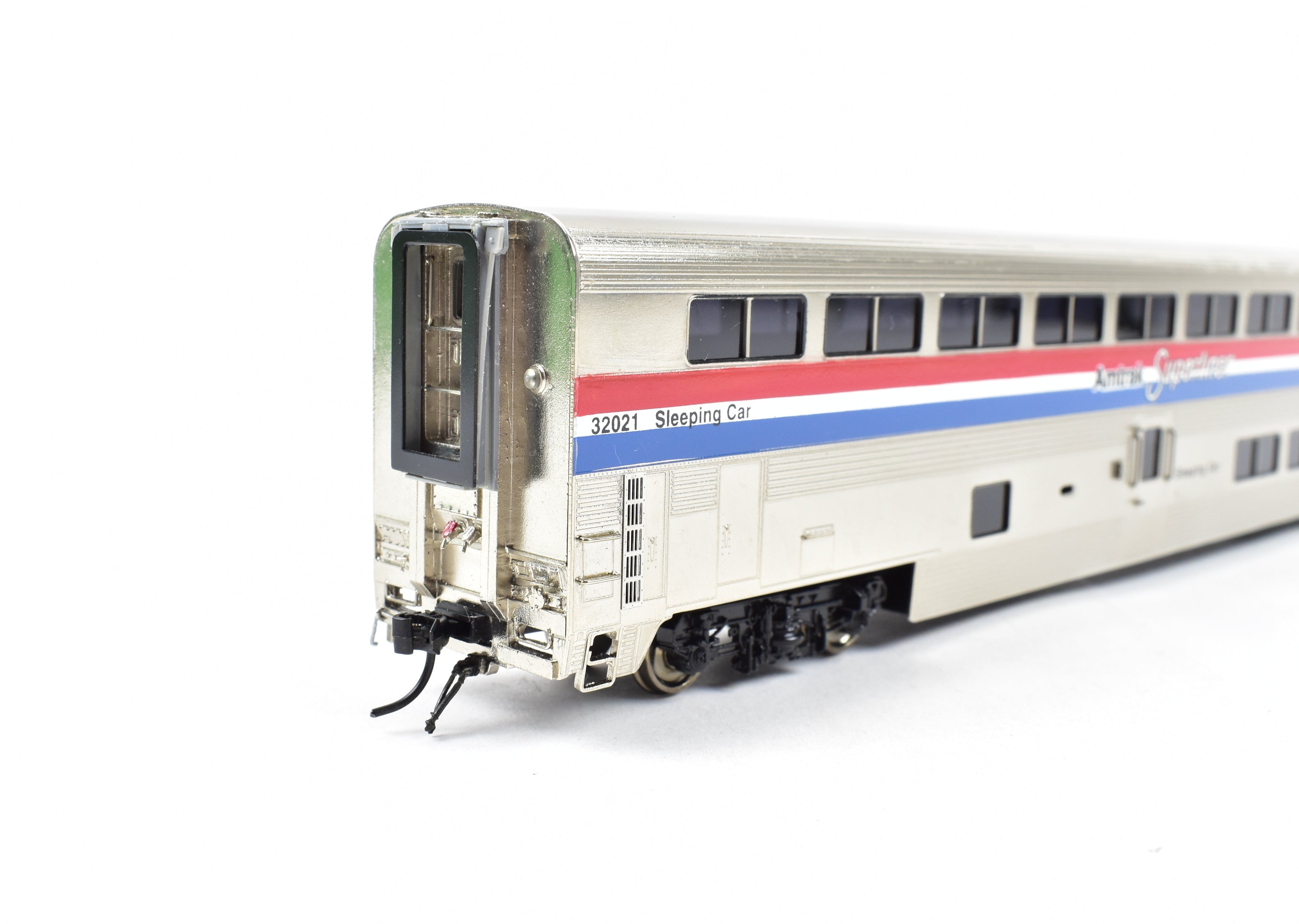 HO Scale Brass Amtrak Phase III Superliner Sleeping Car Model F/P #32021 by Overland Models, Inc. - A Collectible Train Replica