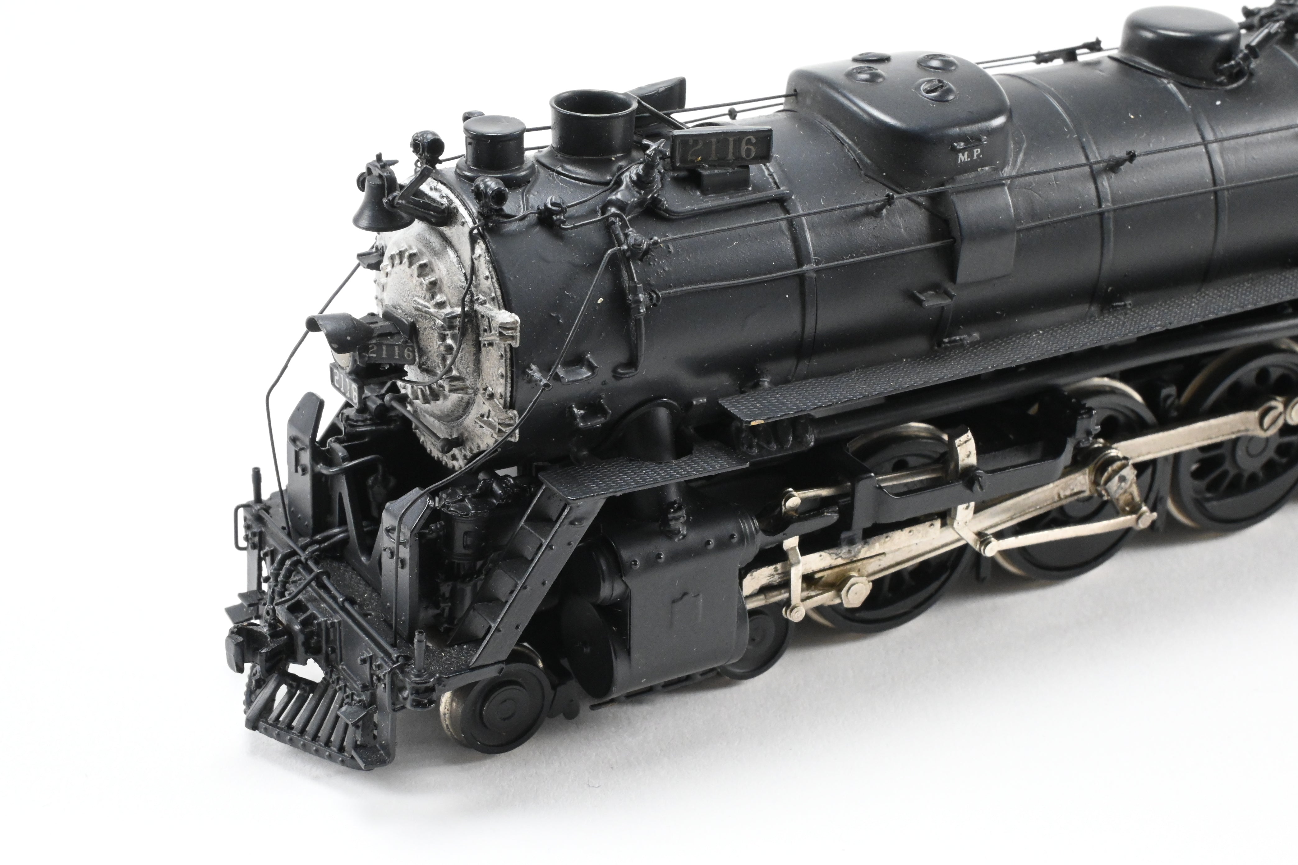 HO Scale Custom-Built Brass Model Train: Missouri Pacific 2100 Series 4-8-4 Locomotive, Custom Painted as No. 2116, One-of-a-Kind Creation by Joe G. Collias
