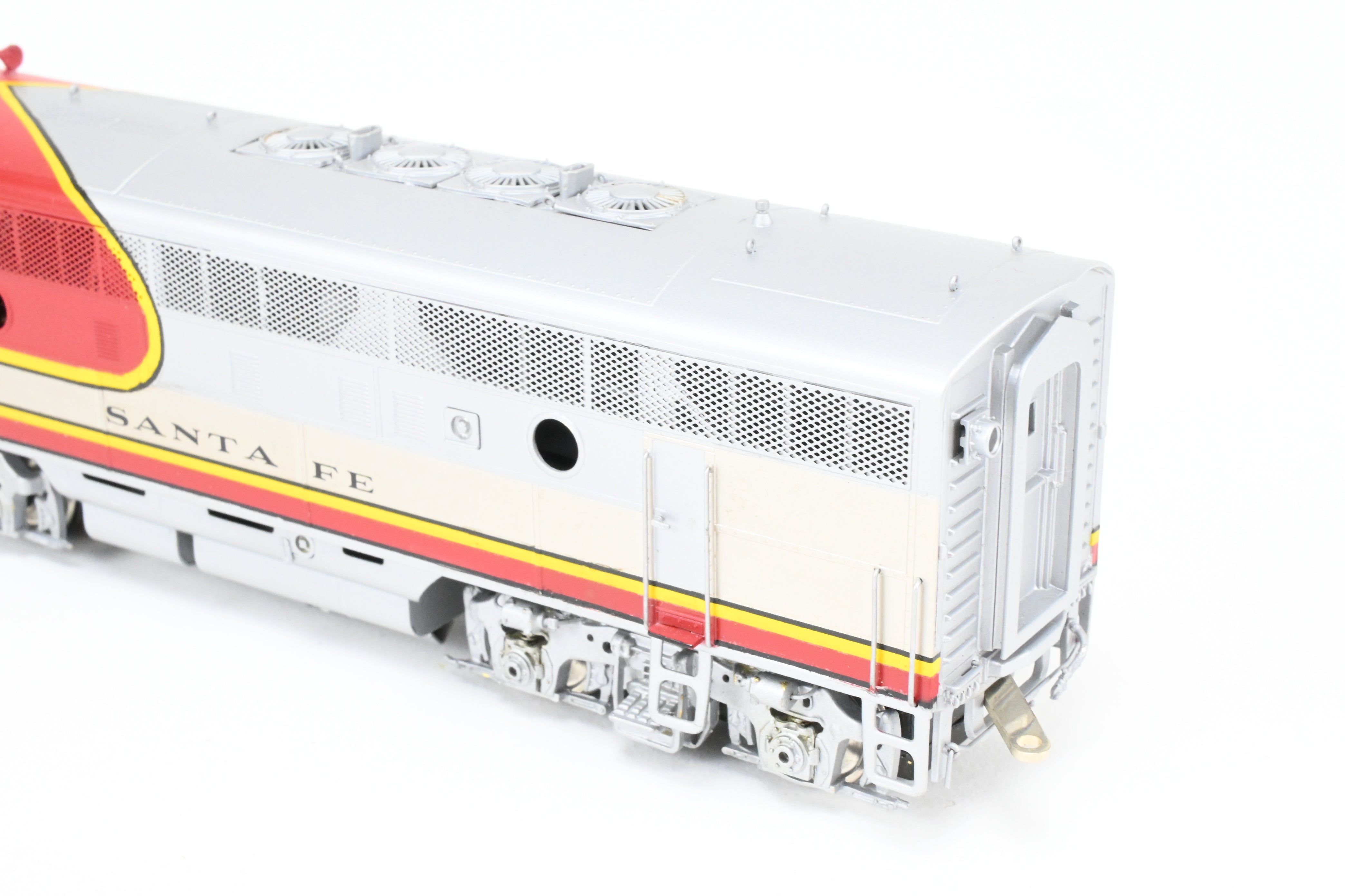 High - Quality HO Scale Brass Oriental Limited ATSF - Santa Fe EMD F3 Phase II/III 1500 HP A/B/B/A Set with Factory - Applied Plating and Painting for Model Train Enthusiasts