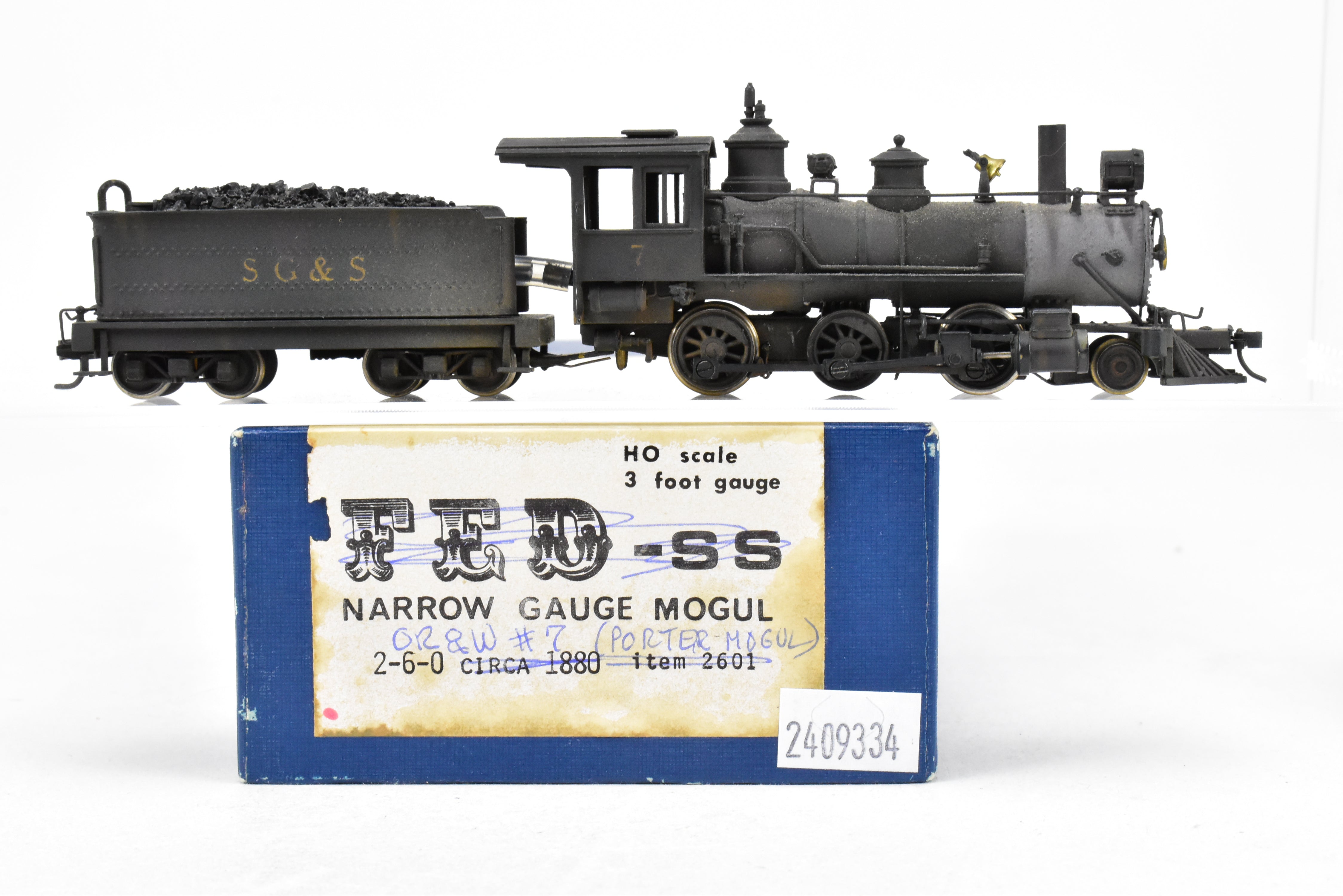 HOn3 Brass Porter Mogul 2-6-0 CP Model by Far East Distributors, Custom Modified