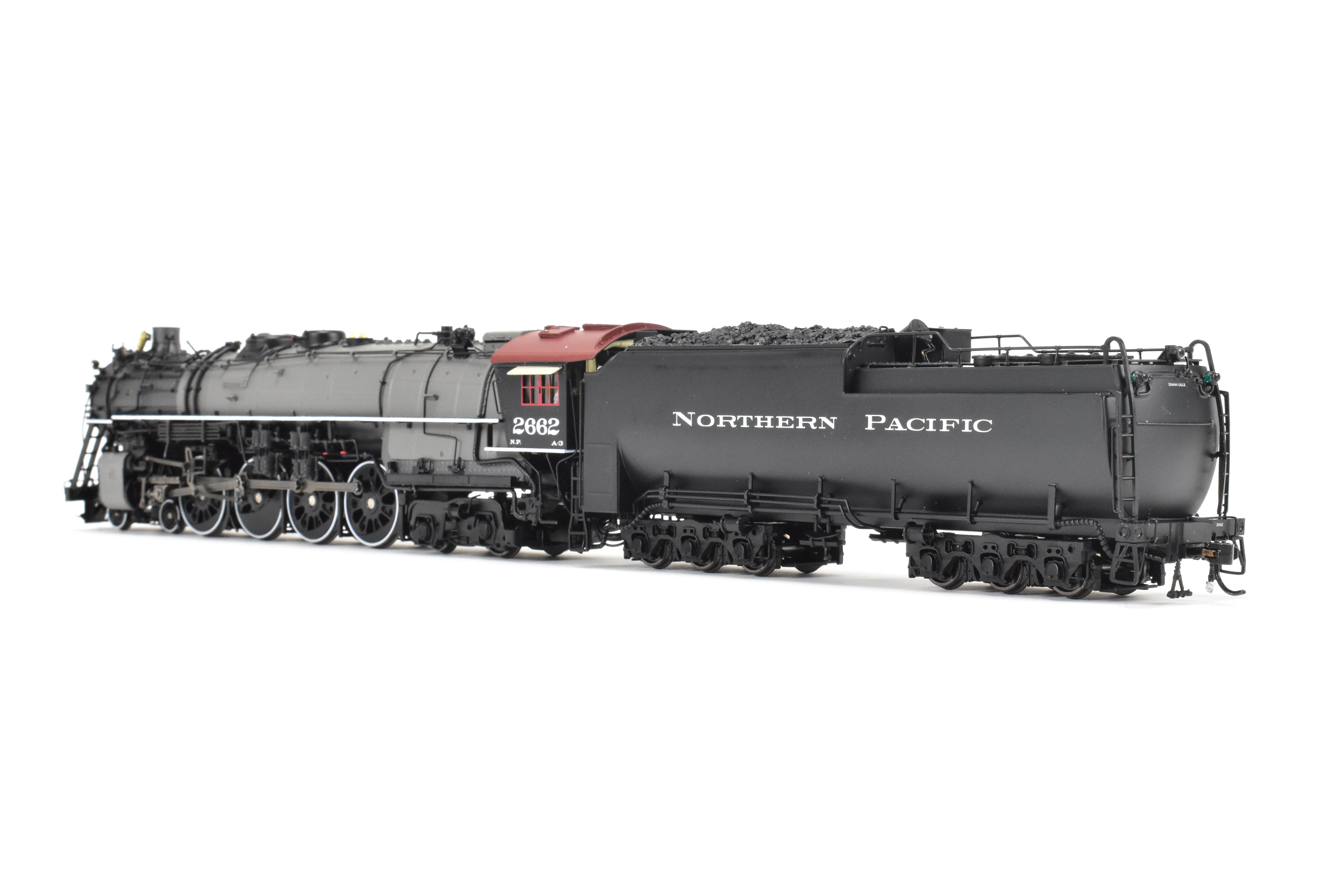 HO Scale Model Train - Broadway Limited Imports Brass Hybrid Series Northern Pacific A - 3 4 - 8 - 4 FP Locomotive with Gray Boiler (Post 1947) and Smoke, Featuring Paragon 4 Sound for DC and DCC Operation