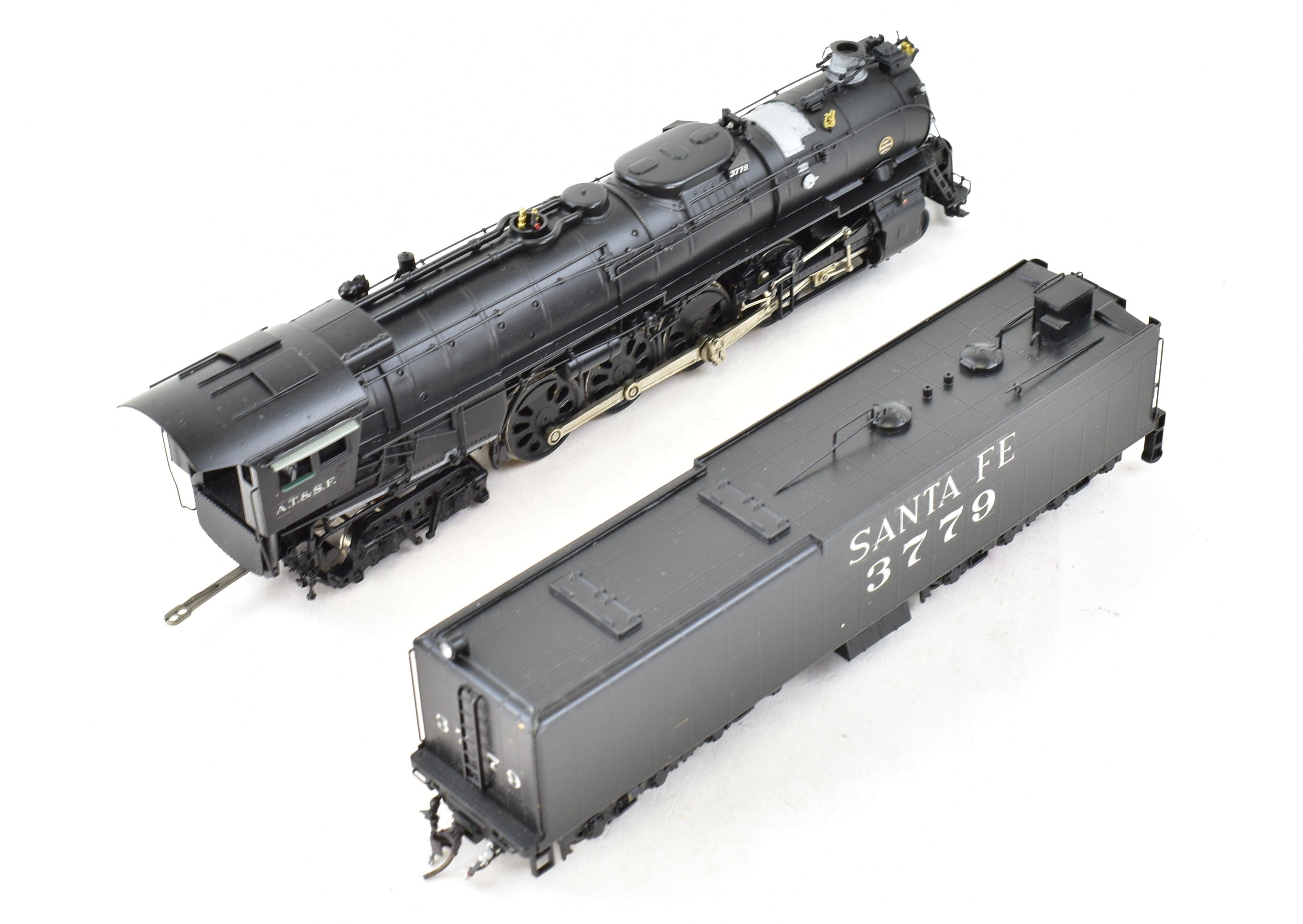 HO Scale Brass PFM - United ATSF - Santa Fe 4-8-4 Northern Steam Locomotive Model from 1981 Hi - Grade Tapered Rods Version with Custom Painting
