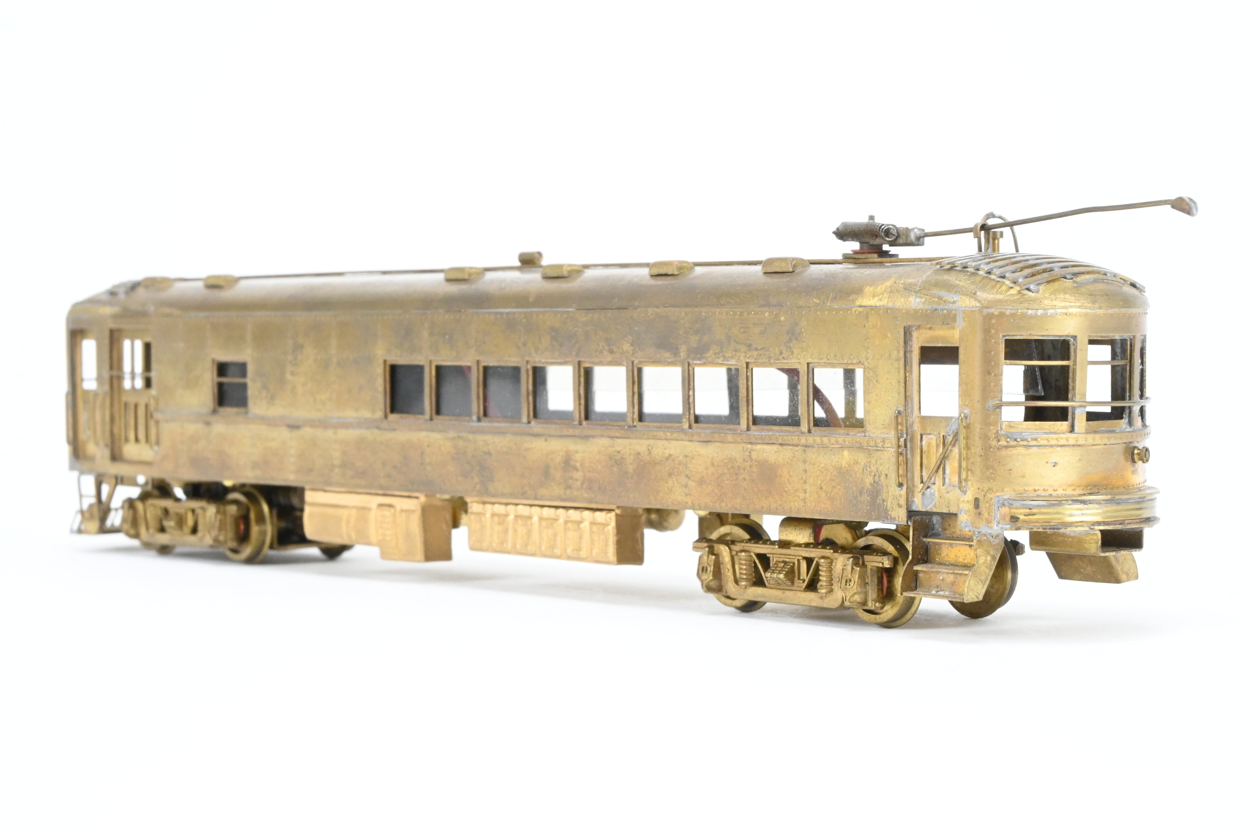 HO Scale Brass Ken Kidder Indiana Railroad Passenger RPO Interurban Model with Minor Wear