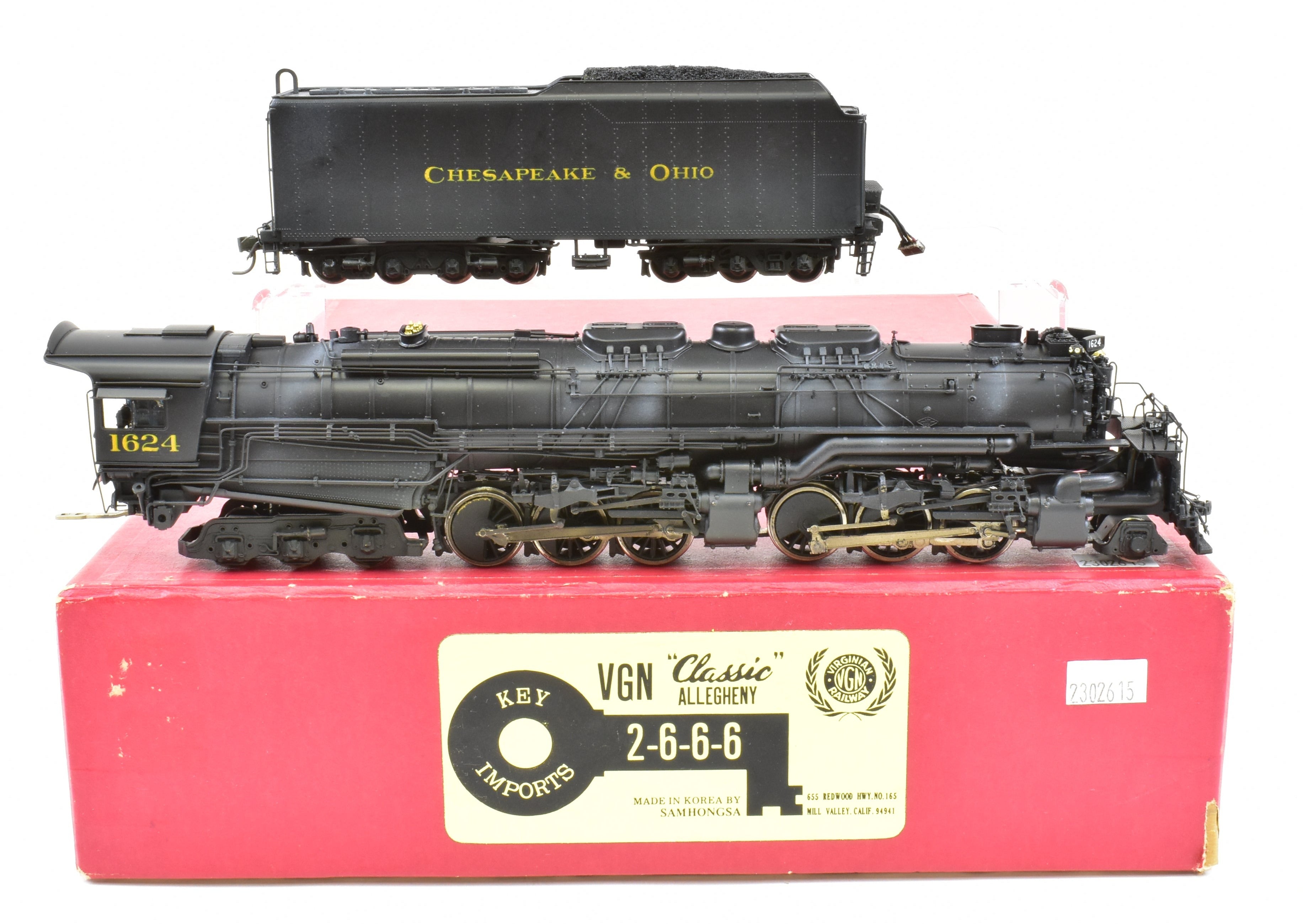 HO Scale Brass Key Imports C&O 2-6-6-6 Allegheny No. 1624 DCC & Sound