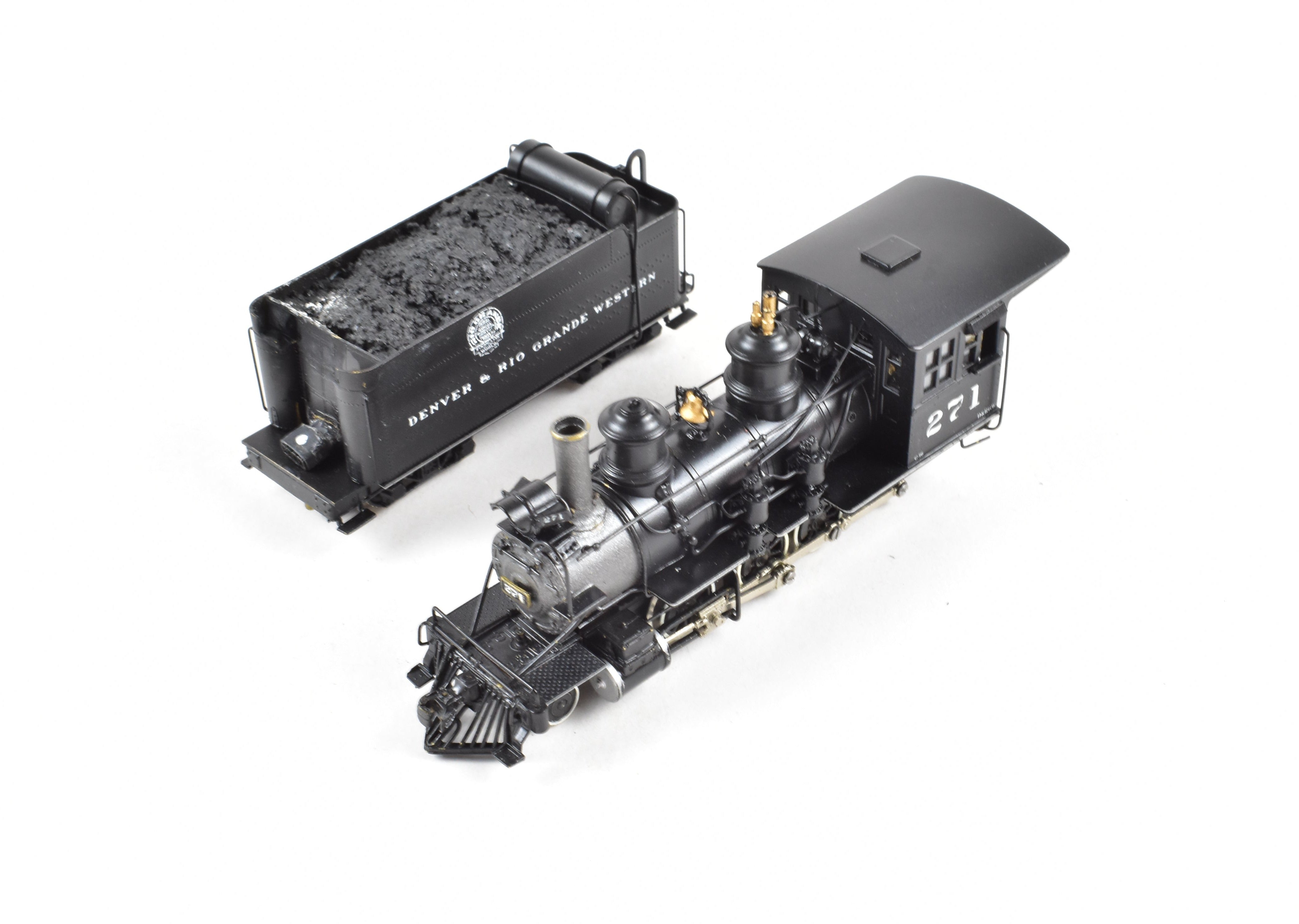 HOn3 Brass Westside D&RGW C-16 2-8-0 #271 with SoundTraxx Tsunami DCC