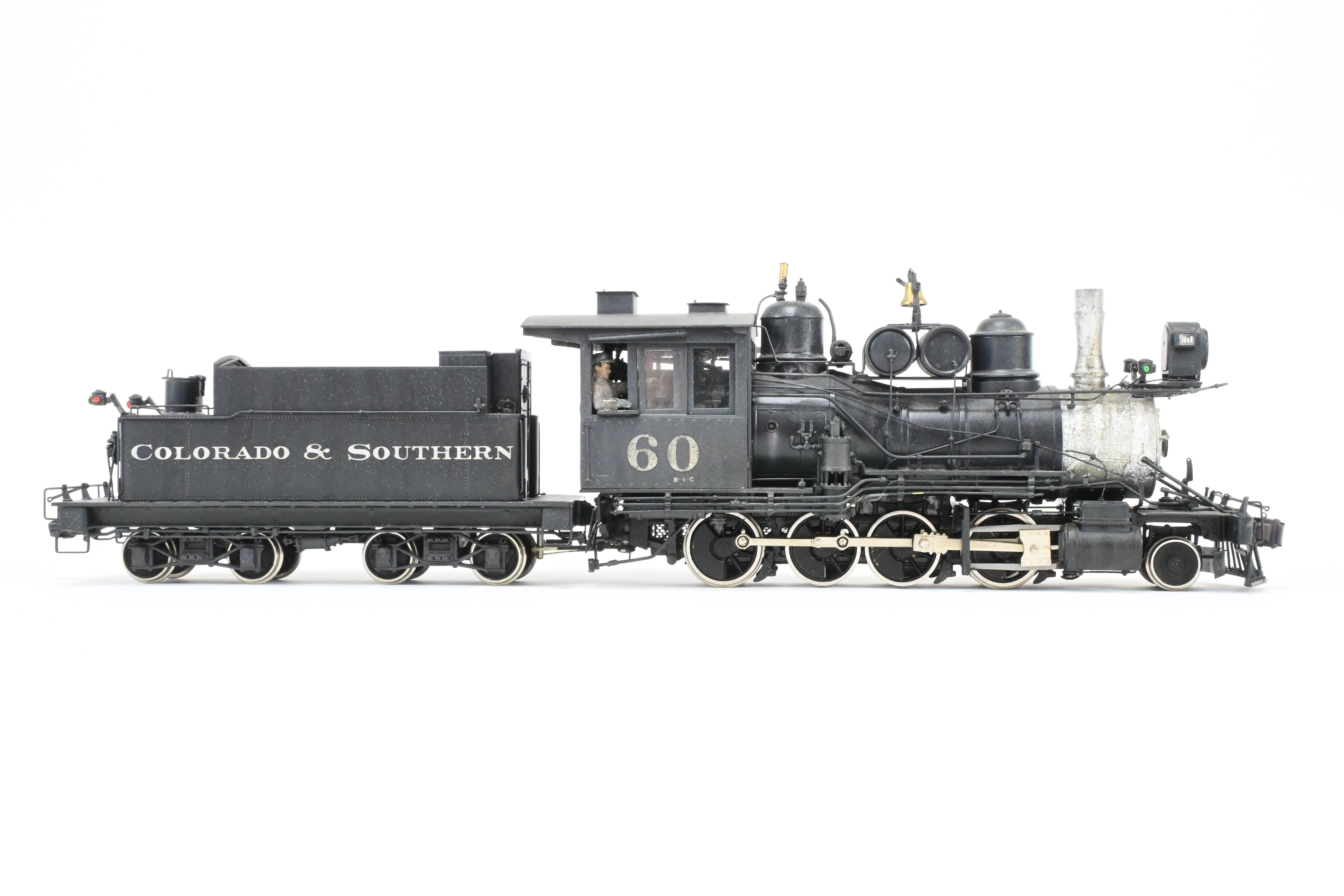 On3 Brass PSC Custom Painted & Weathered C&S Colorado & Southern #60 2-8-0 Locomotive