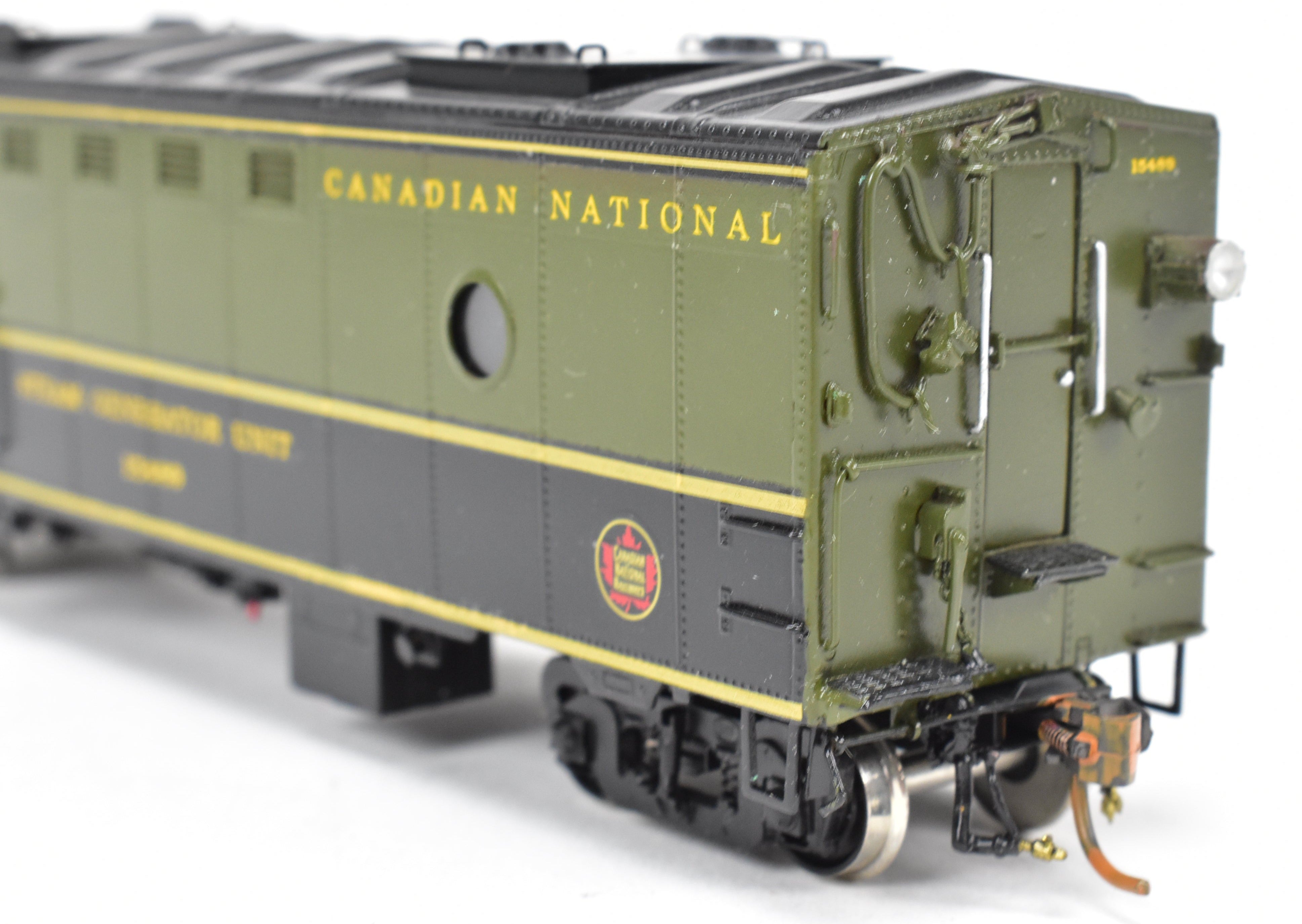 HO Scale Brass Steam Heater Car Model - Custom Painted for Canadian National Railway (CNR) by Overland Models, Inc., Numbered 15489