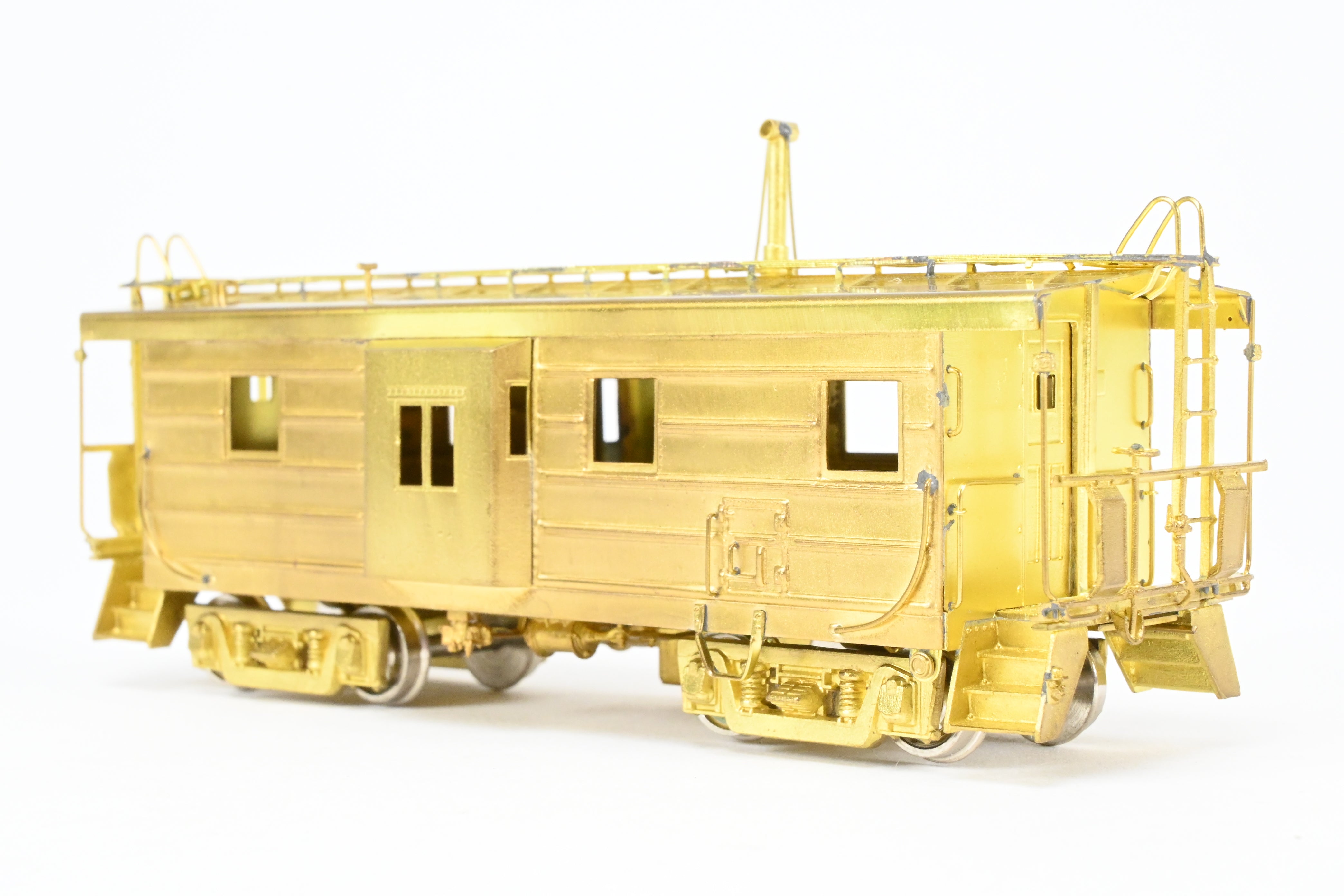 HO Scale Brass OMI - Overland Models, Inc. Milwaukee Road (MILW) Bay Window Caboose with Straight Trucks, 1984 Production Run Model