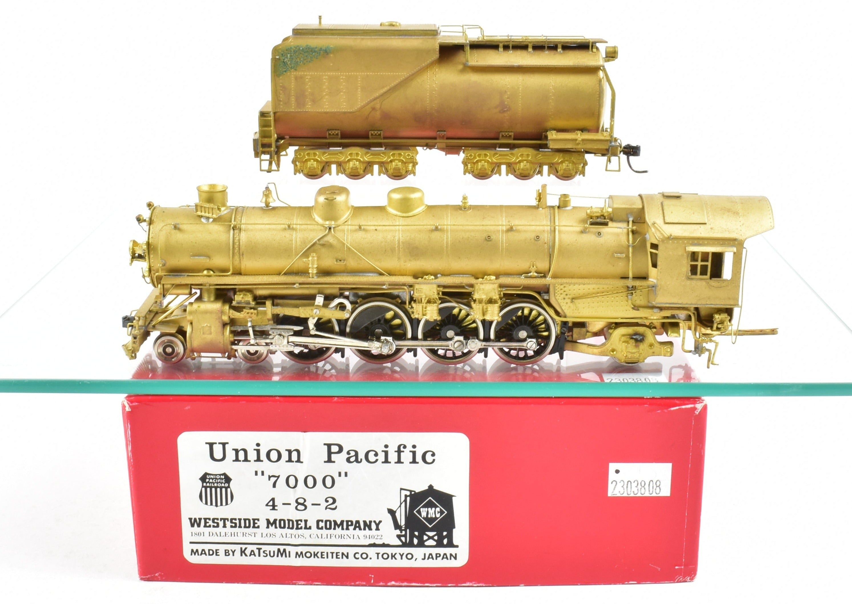HO Scale Brass Model Train by Westside Model Co. - Union Pacific Class 7000 4-8-2 Steam Locomotive Replica