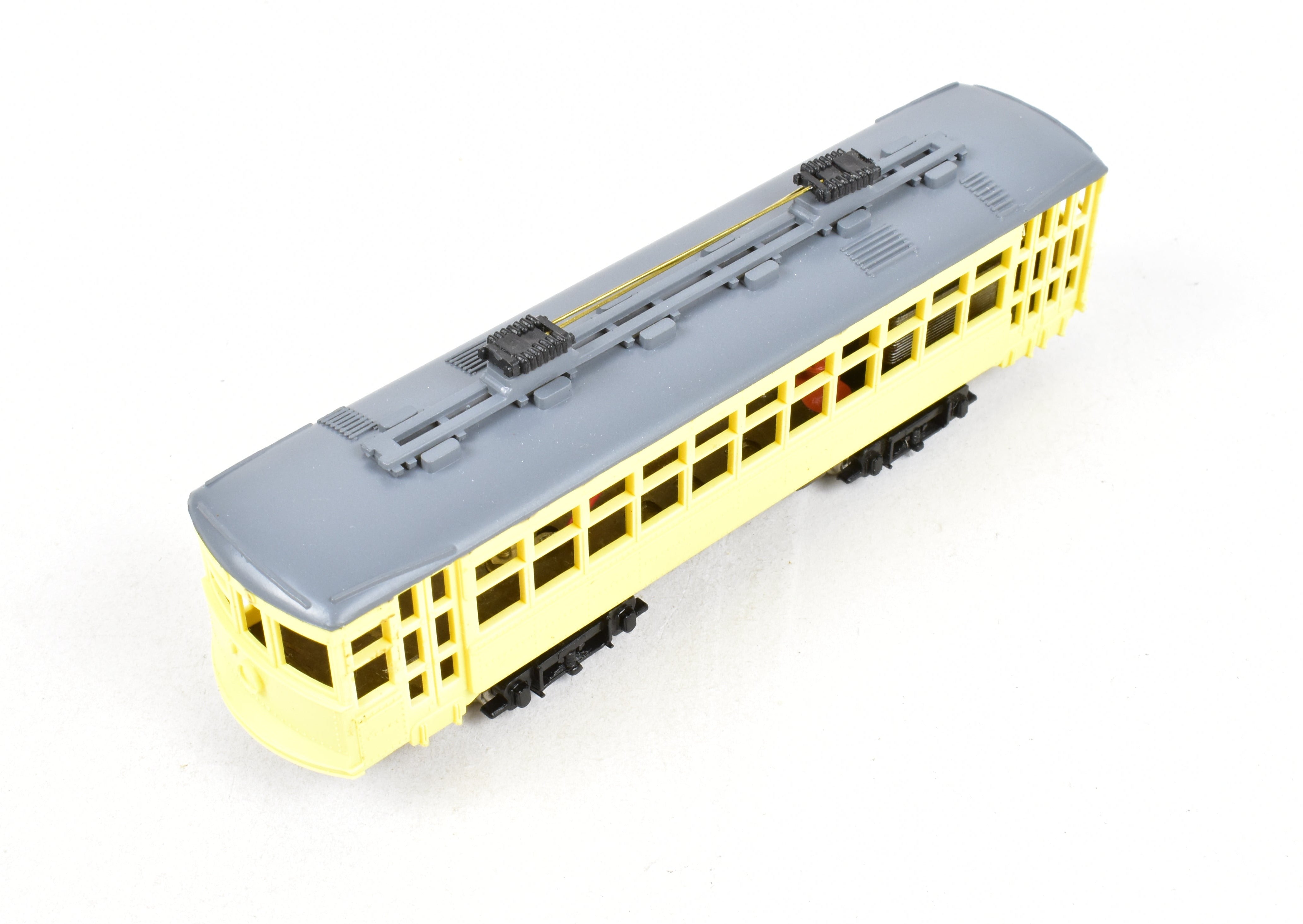 HO Scale Ken Kidder American Car Co. Double-Truck Birney Trolley Model for Kids and Hobbyists