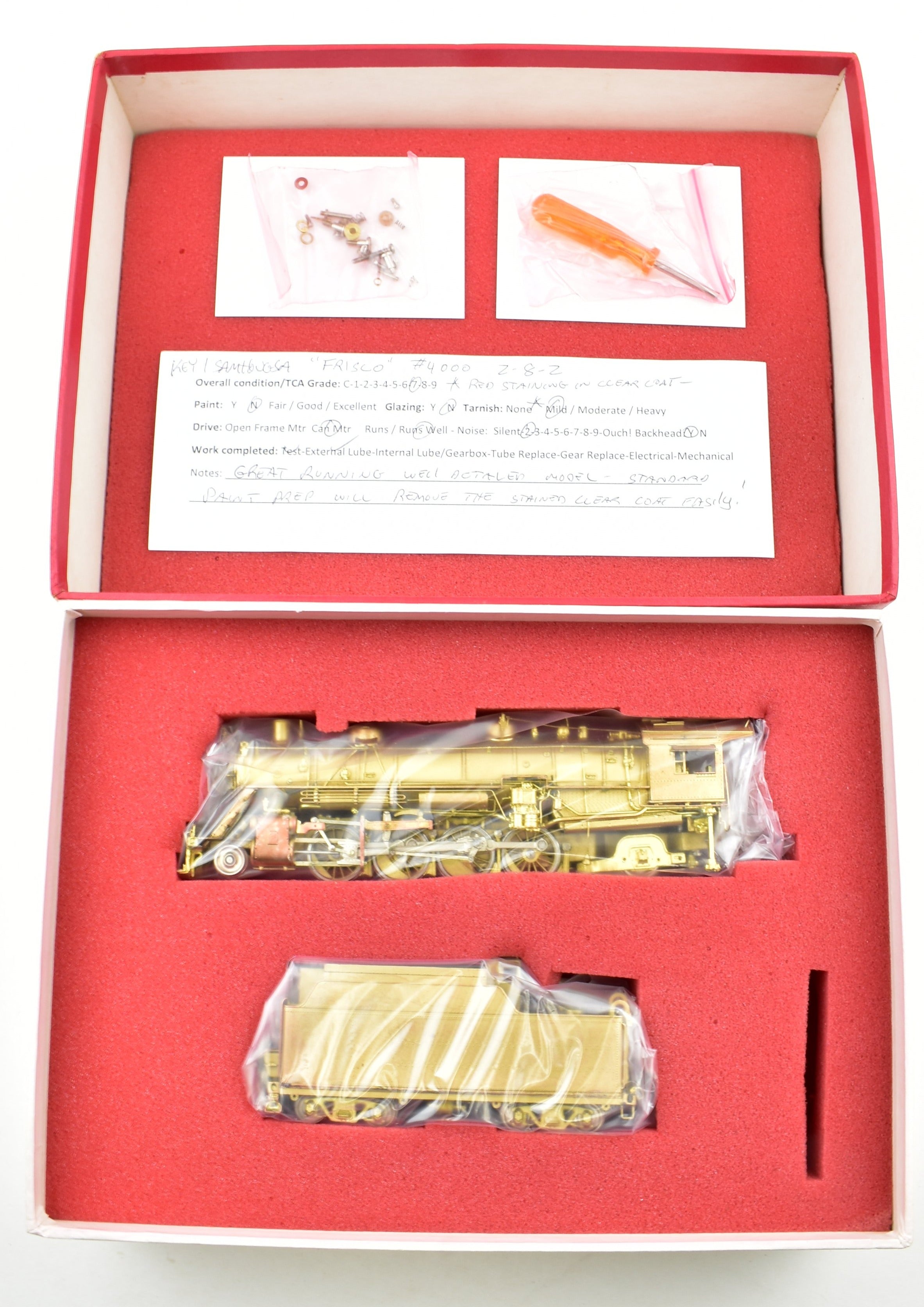 HO Scale Brass Key Imports Frisco 2-8-2 Mikado Locomotive #4000