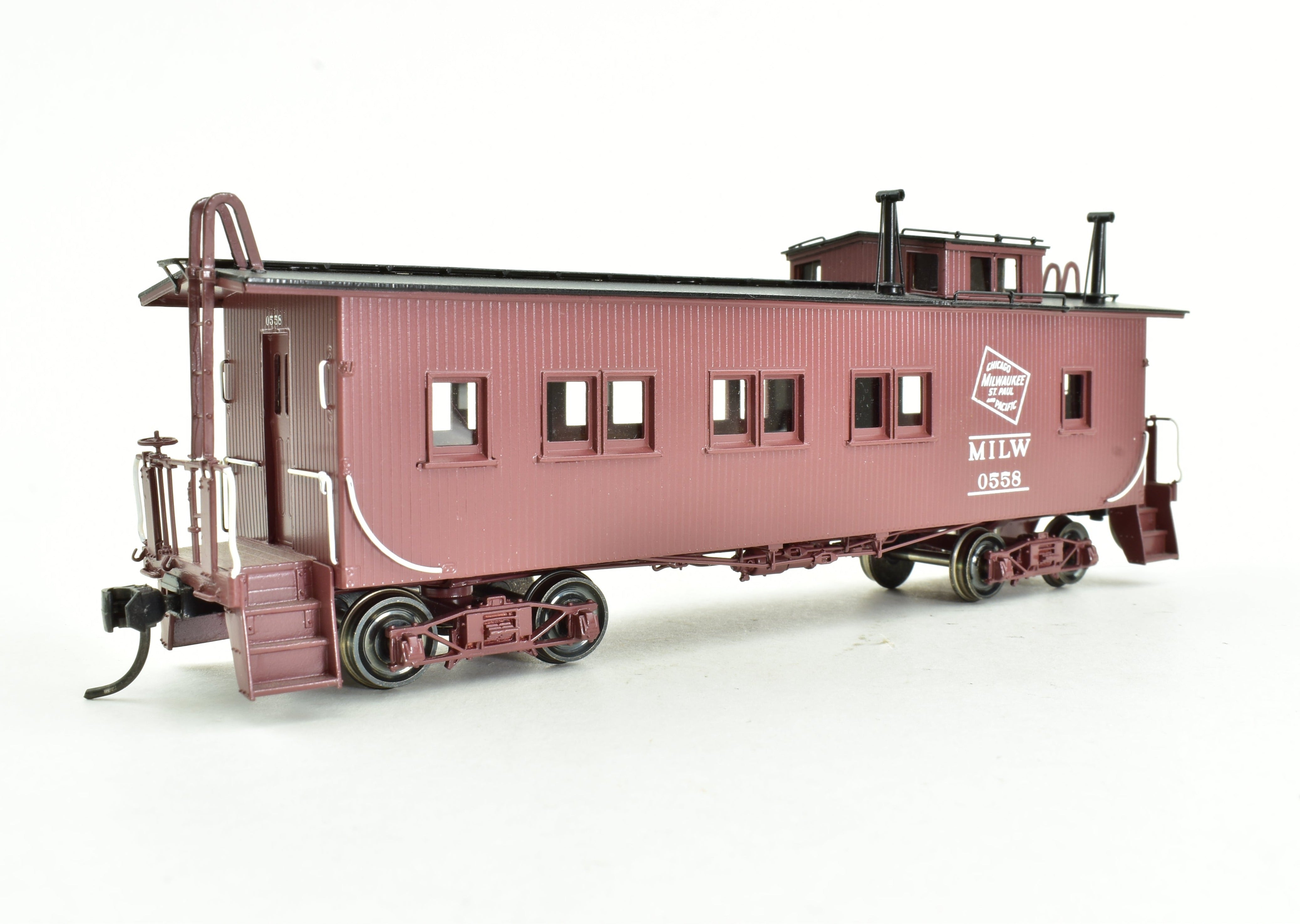 HO Scale Brass OMI Milwaukee Road 36' Wood Caboose No. 0558 by Overland Models