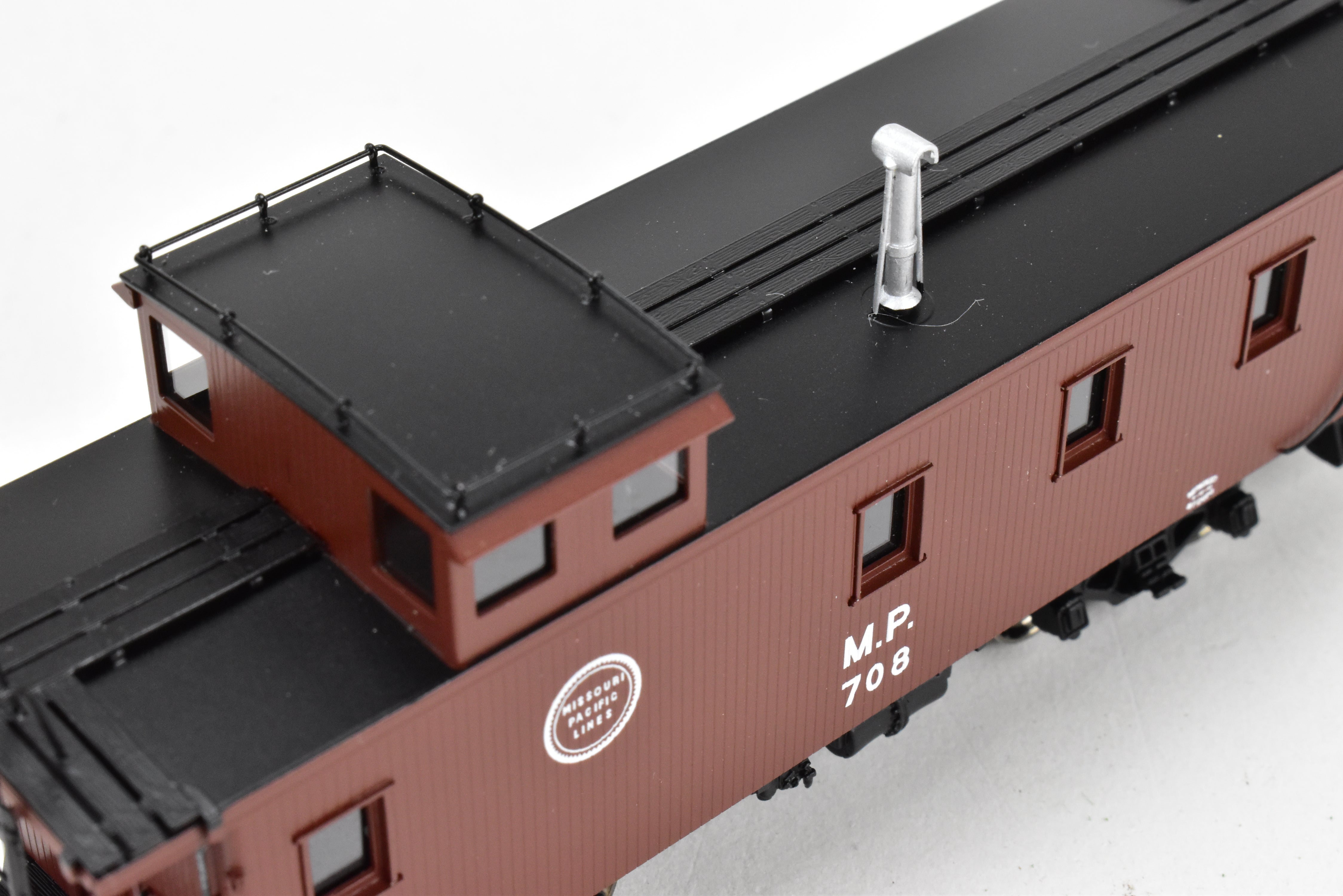 HO Scale Brass Missouri Pacific Wood - Side Caboose Model F/P #708 by Overland Models, Inc. (OMI)
