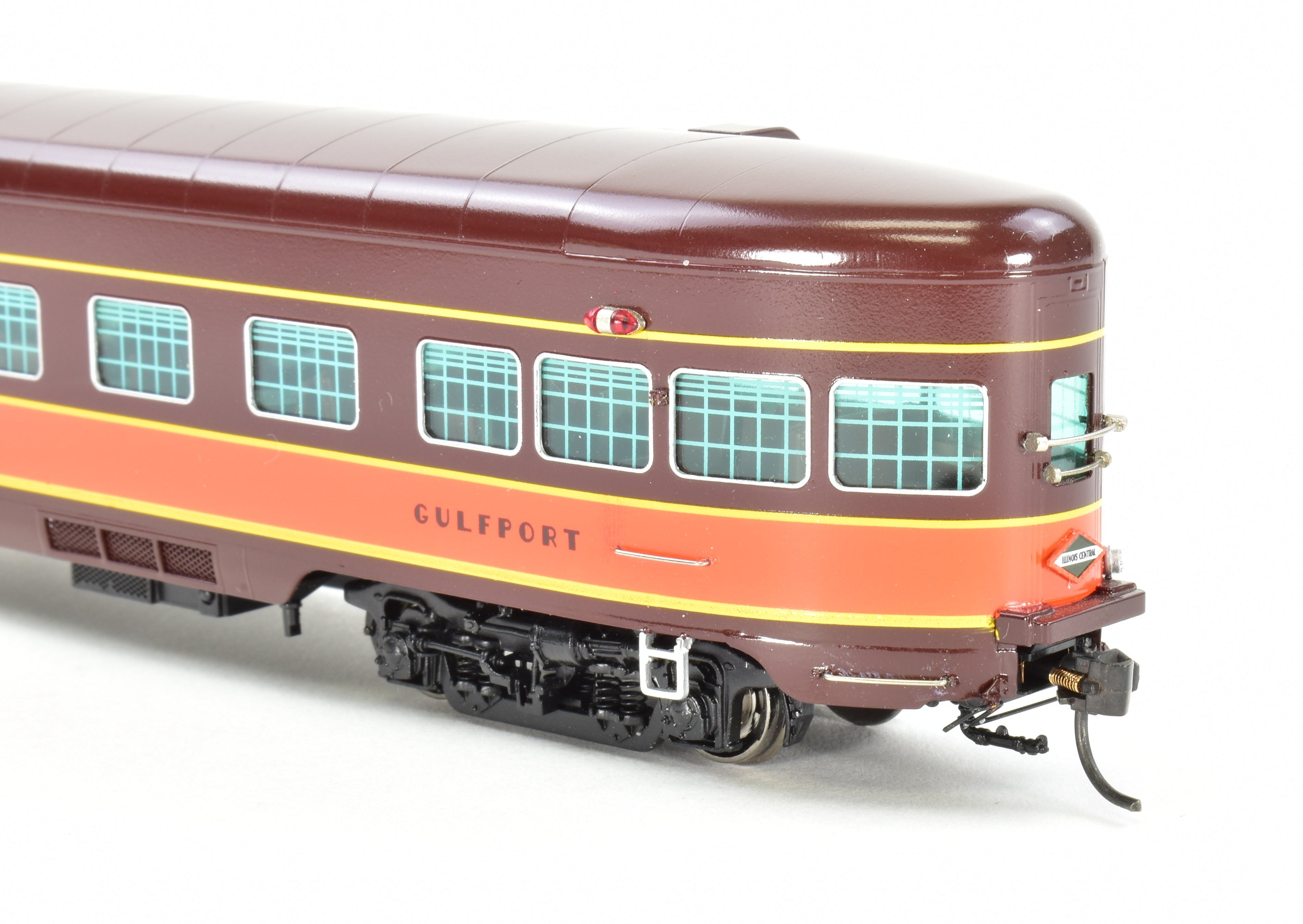 HO Scale Brass Model Train Set - Railway Classics Illinois Central 1942 Panama Limited 10-Car Set with EMD E6 AA Set F/P, Featuring ESU DCC & Sound System