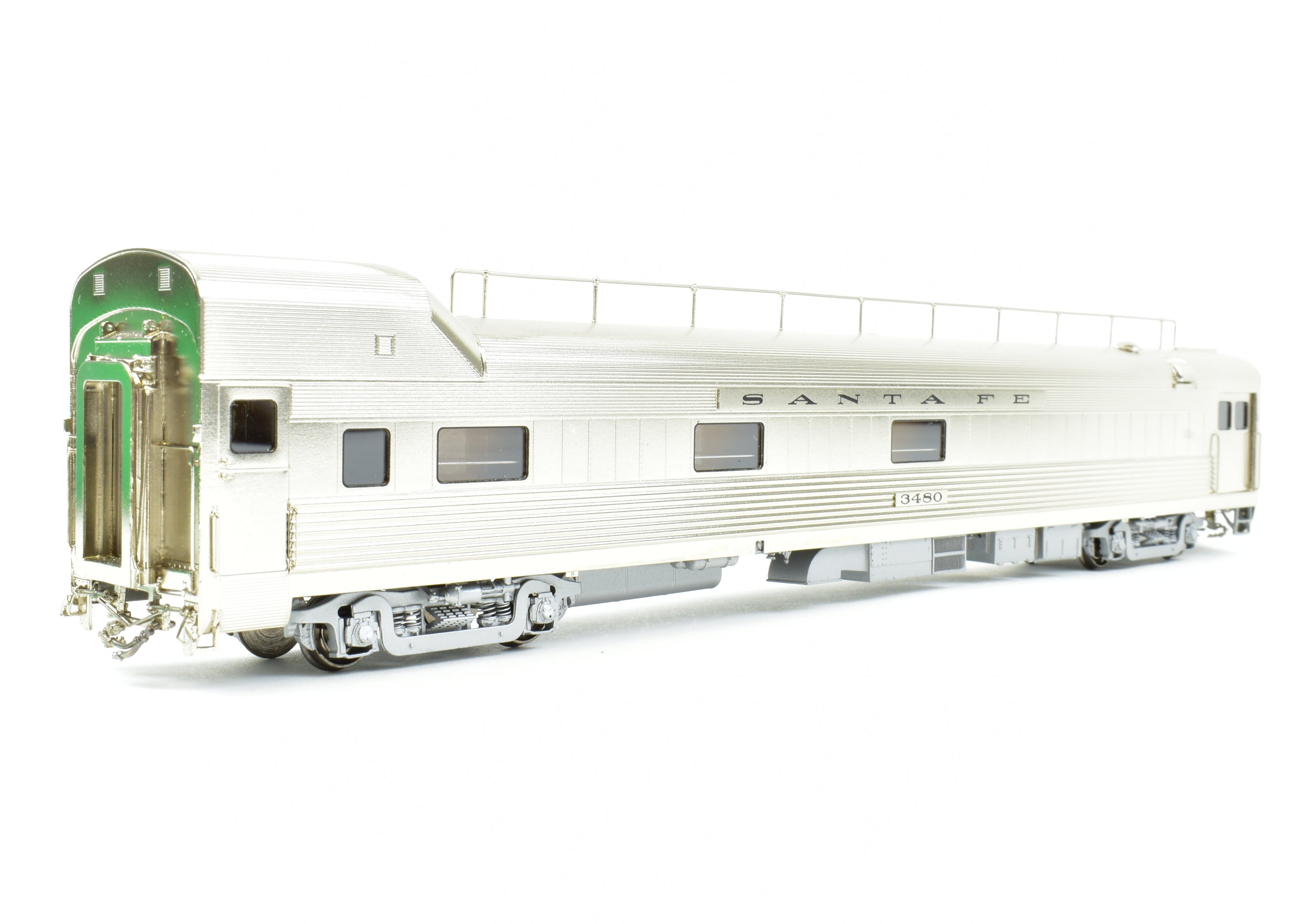 HO Scale Brass ATSF - Santa Fe Baggage Dorm Car #3480 by Overland Models