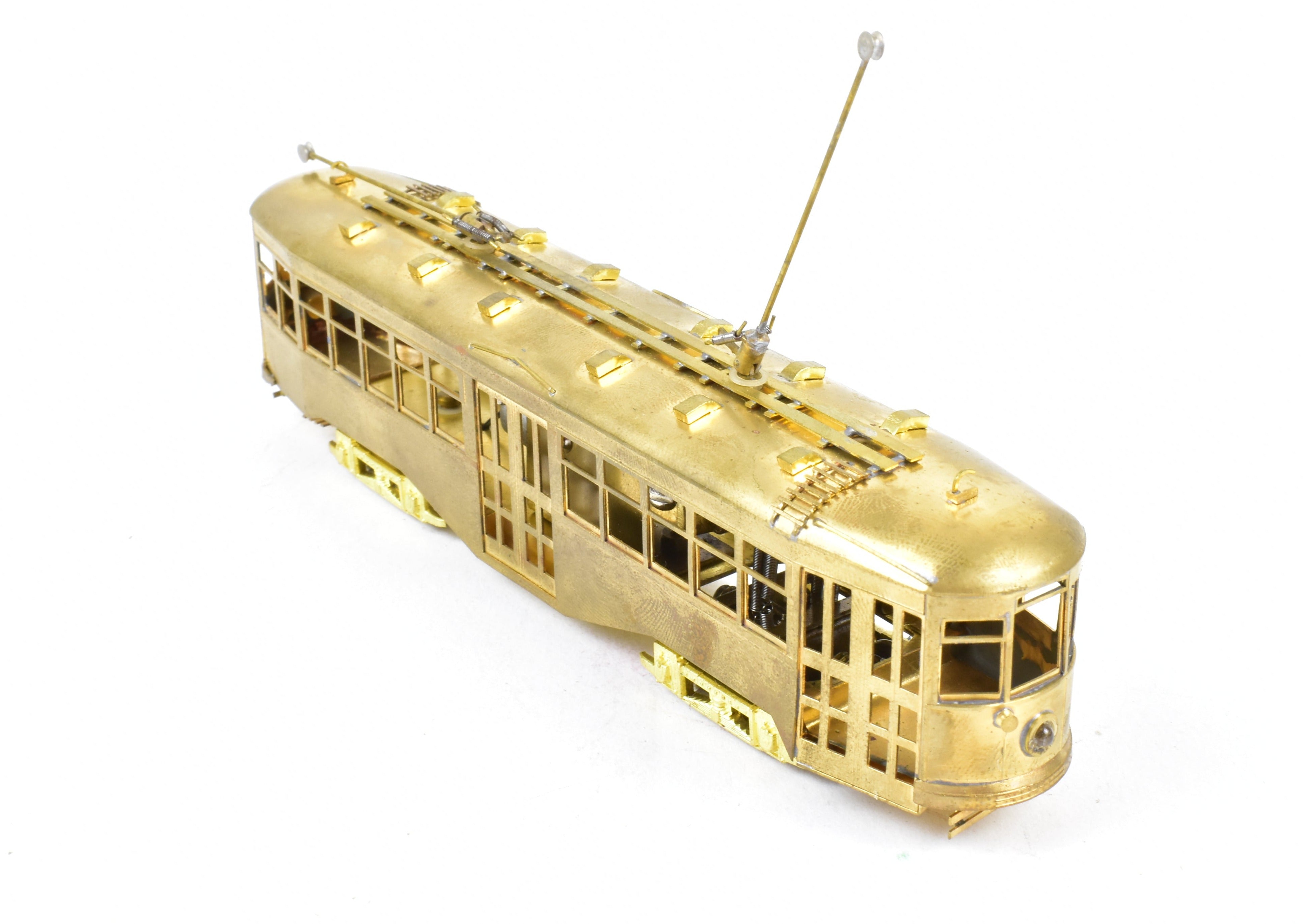 HO Scale Brass Model Bert Sas Brooklyn & Queens Peter Witt Car 8000 - Vintage Train Collectible