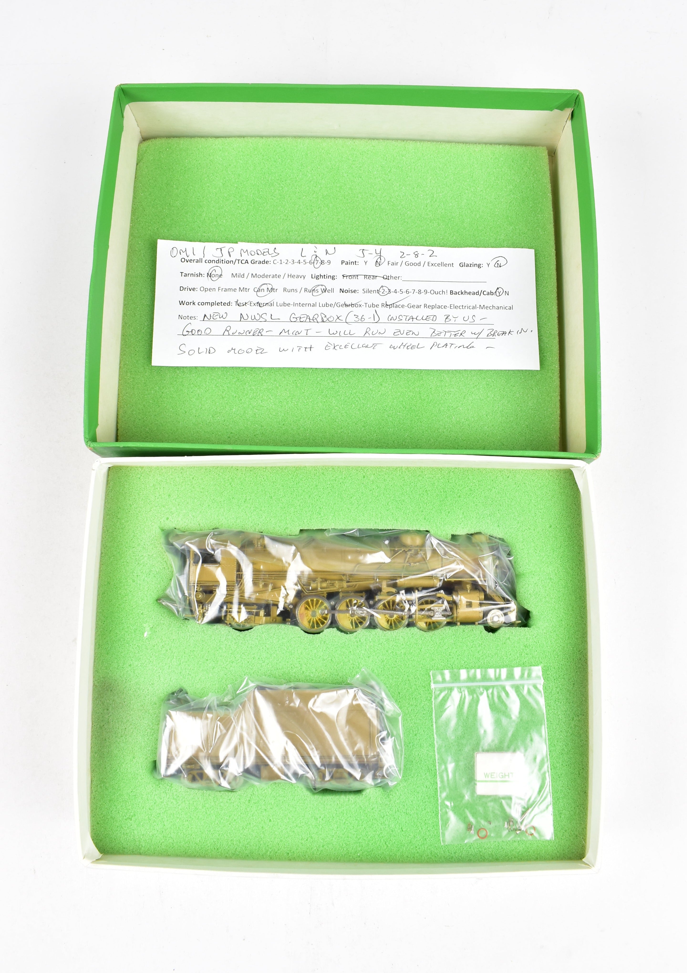HO Scale Brass OMI Overland Models L&N J-4 2-8-2 with New NWSL Gearbox