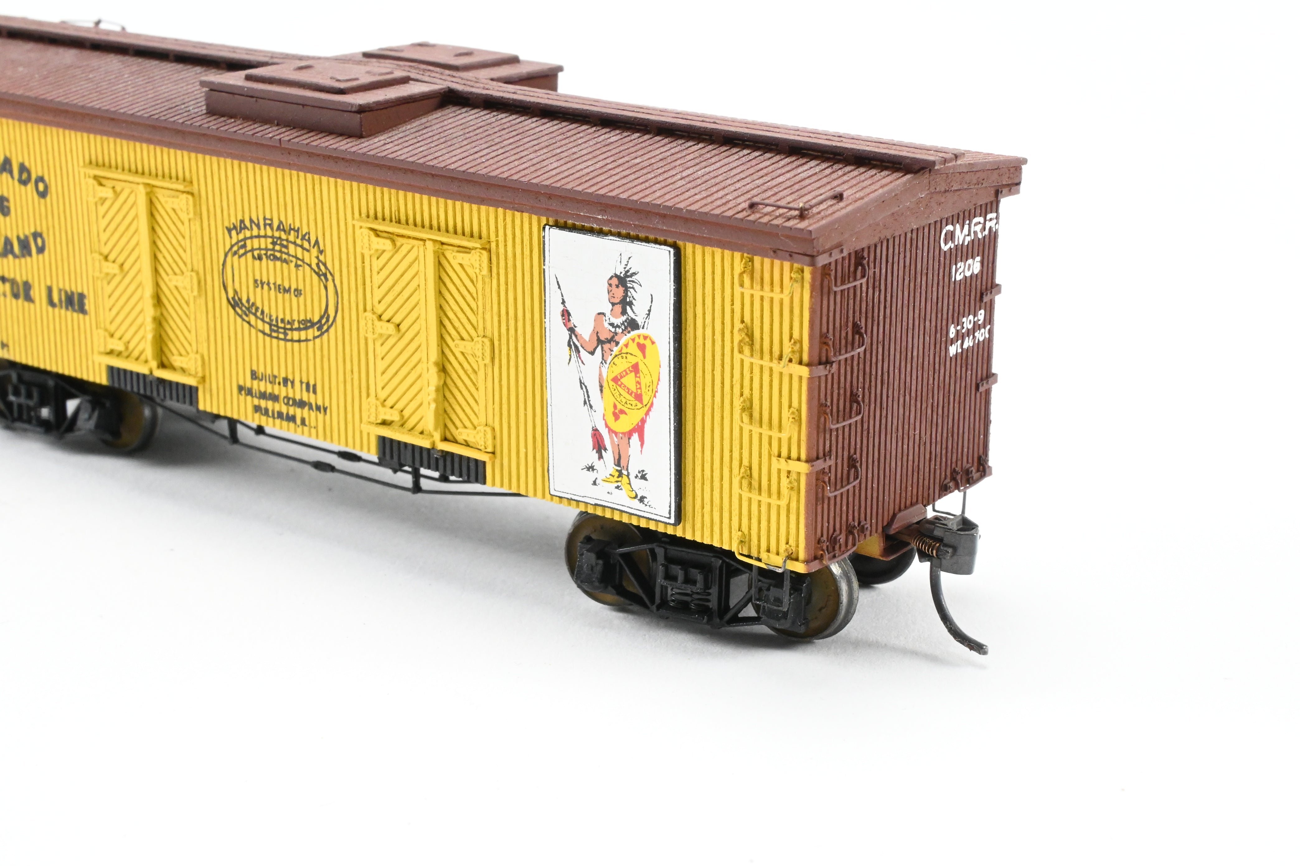 HO Scale La Belle Woodworking Colorado Midland 36-Foot Wood-Sided Refrigerator Car Model - Fully Assembled and Professionally Painted