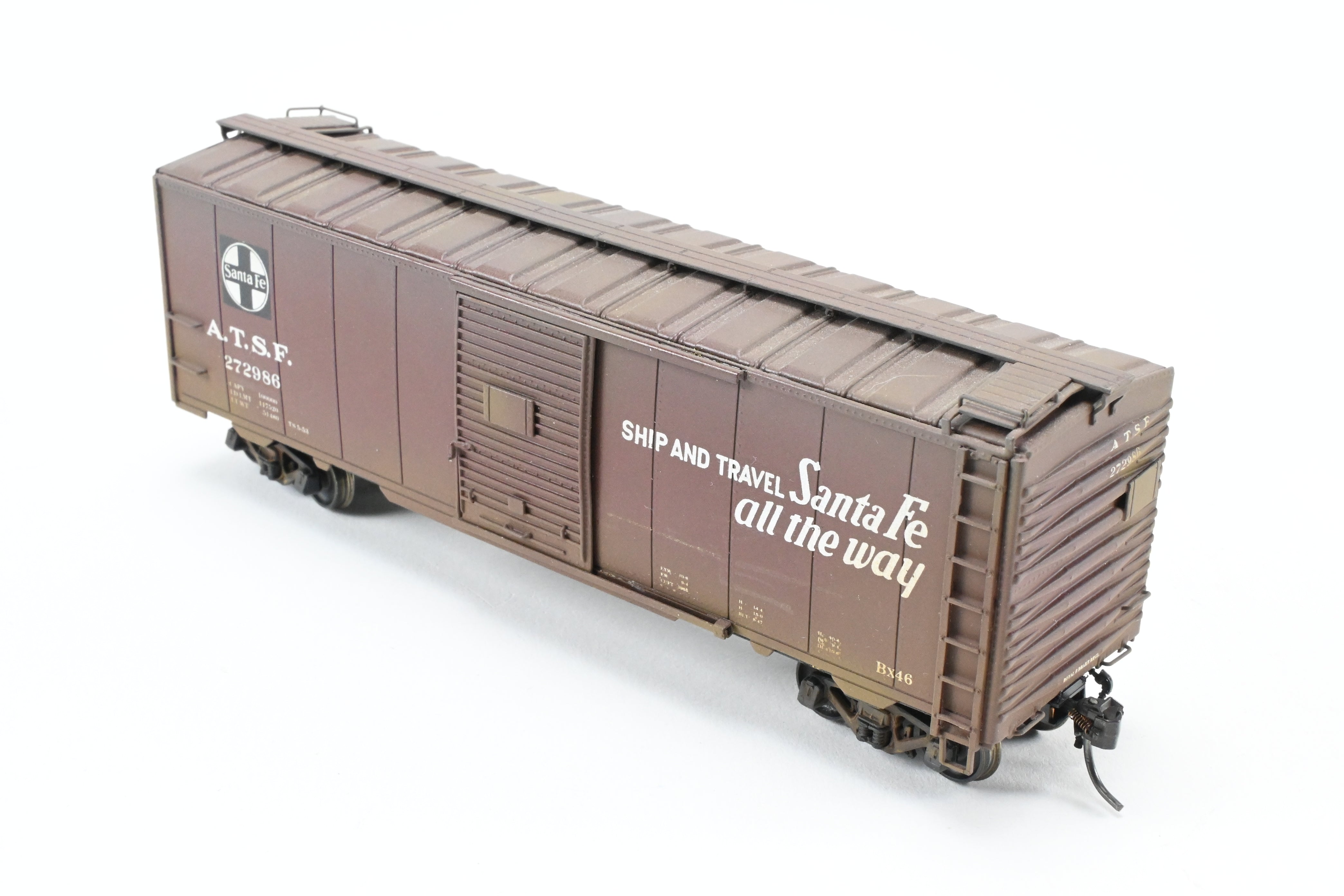 HO Brass Precision Scale Co. ATSF Santa Fe 1937 40' Single Door Boxcar No. 272986