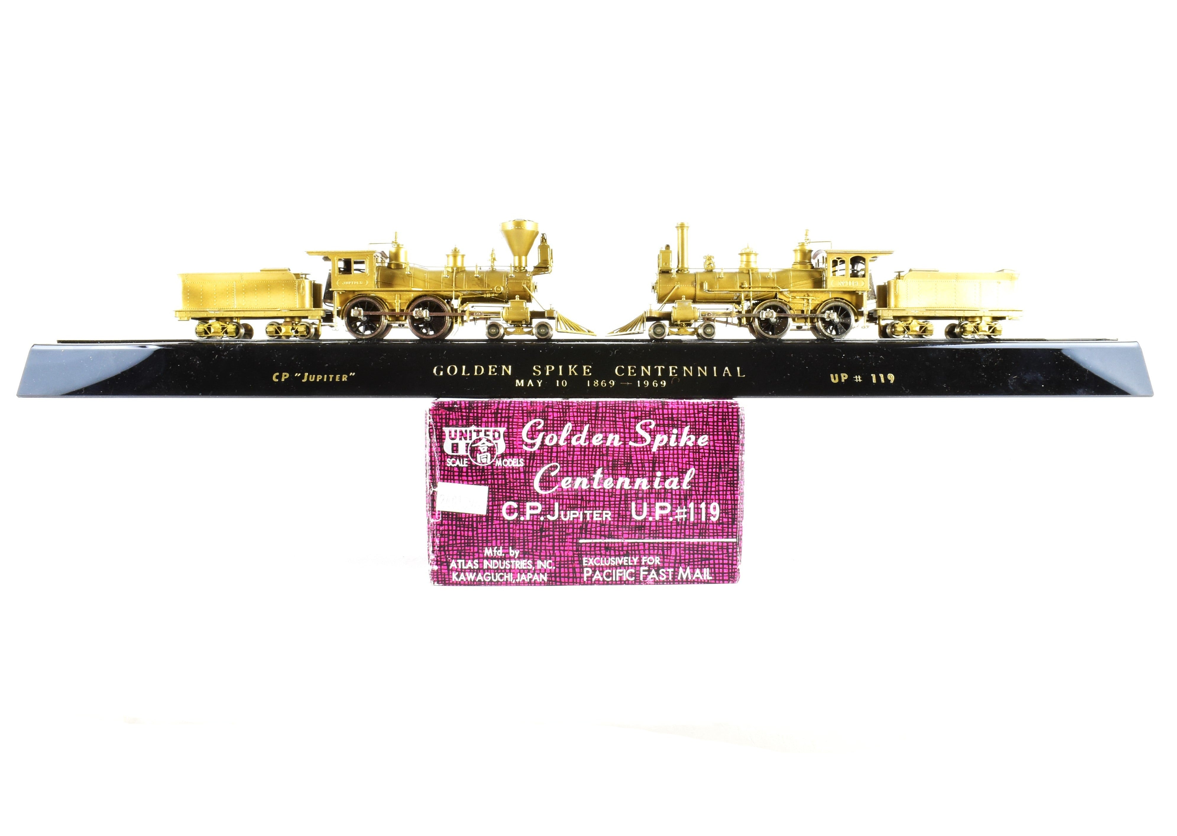 1969 HO Brass PFM - United 4-4-0 Golden Spike Centennial Set of Union Pacific & CP