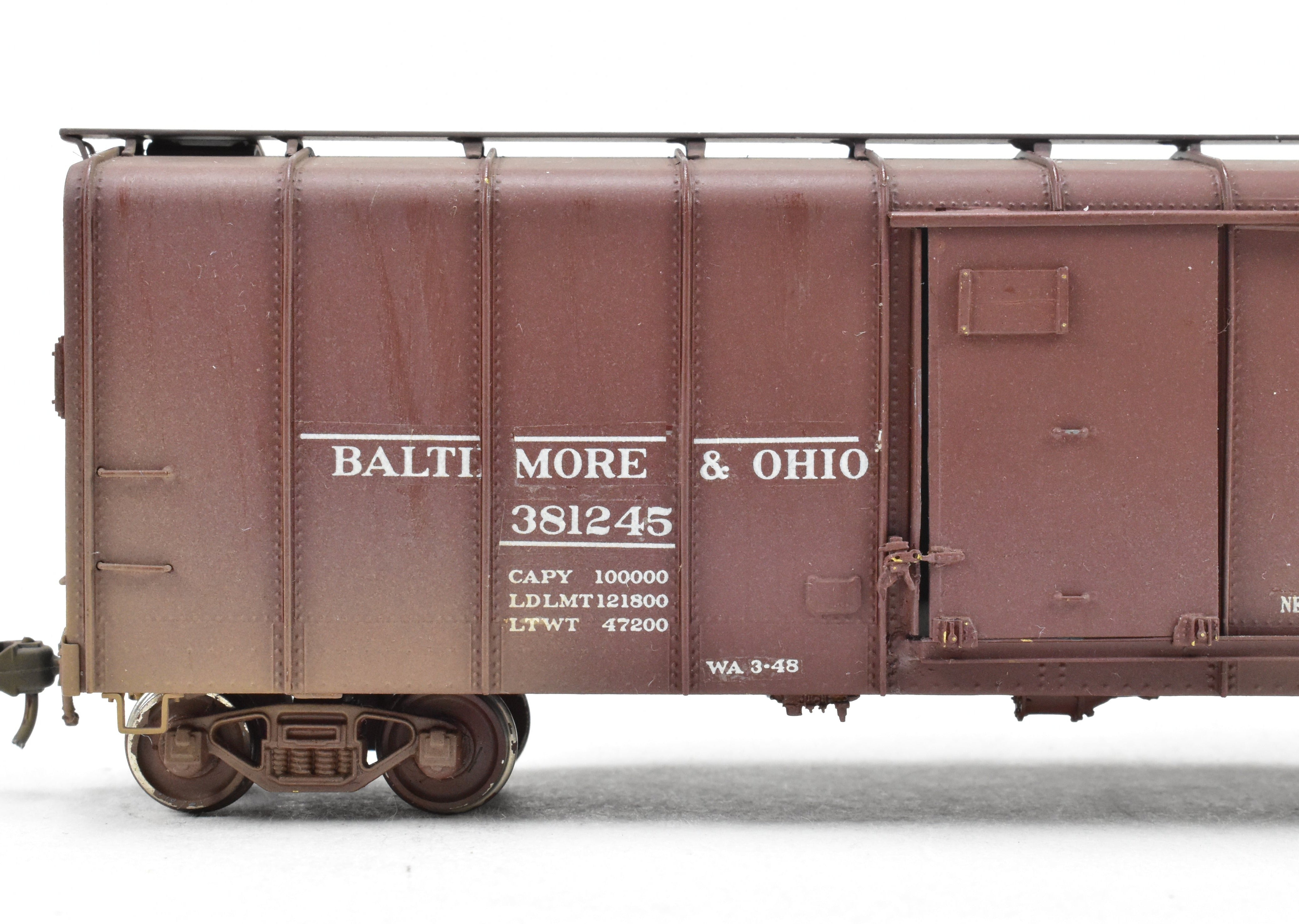 HO Brass OMI B&O M-53 Weathered Wagon Top Boxcar by Overland Models