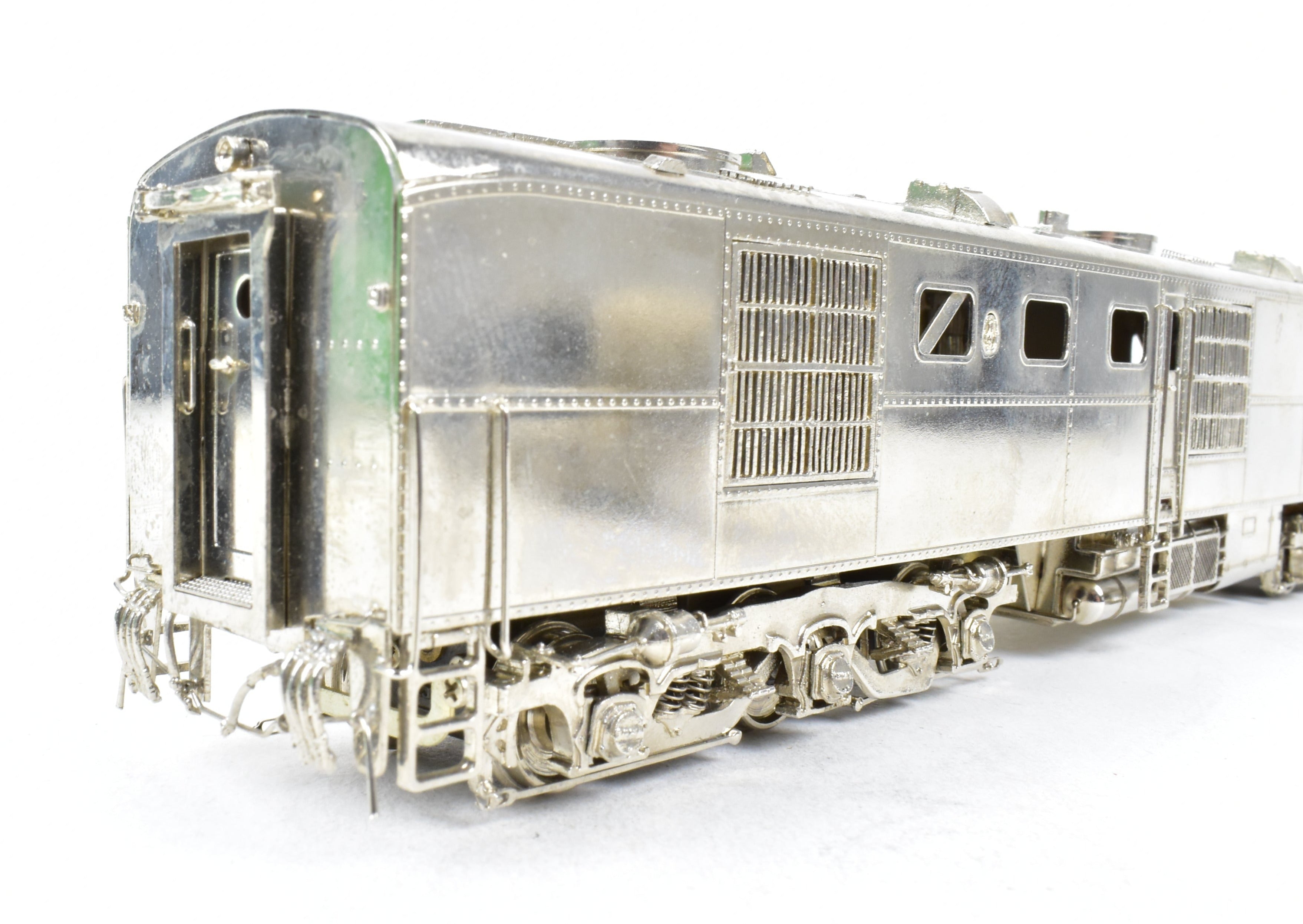 HO Scale Brass Model Train Set by Overland Models Inc. (OMI) - AT&SF Santa Fe ALCO DL - 107A #50 and DL - 108B #50A Factory - Plated but Unlettered Set