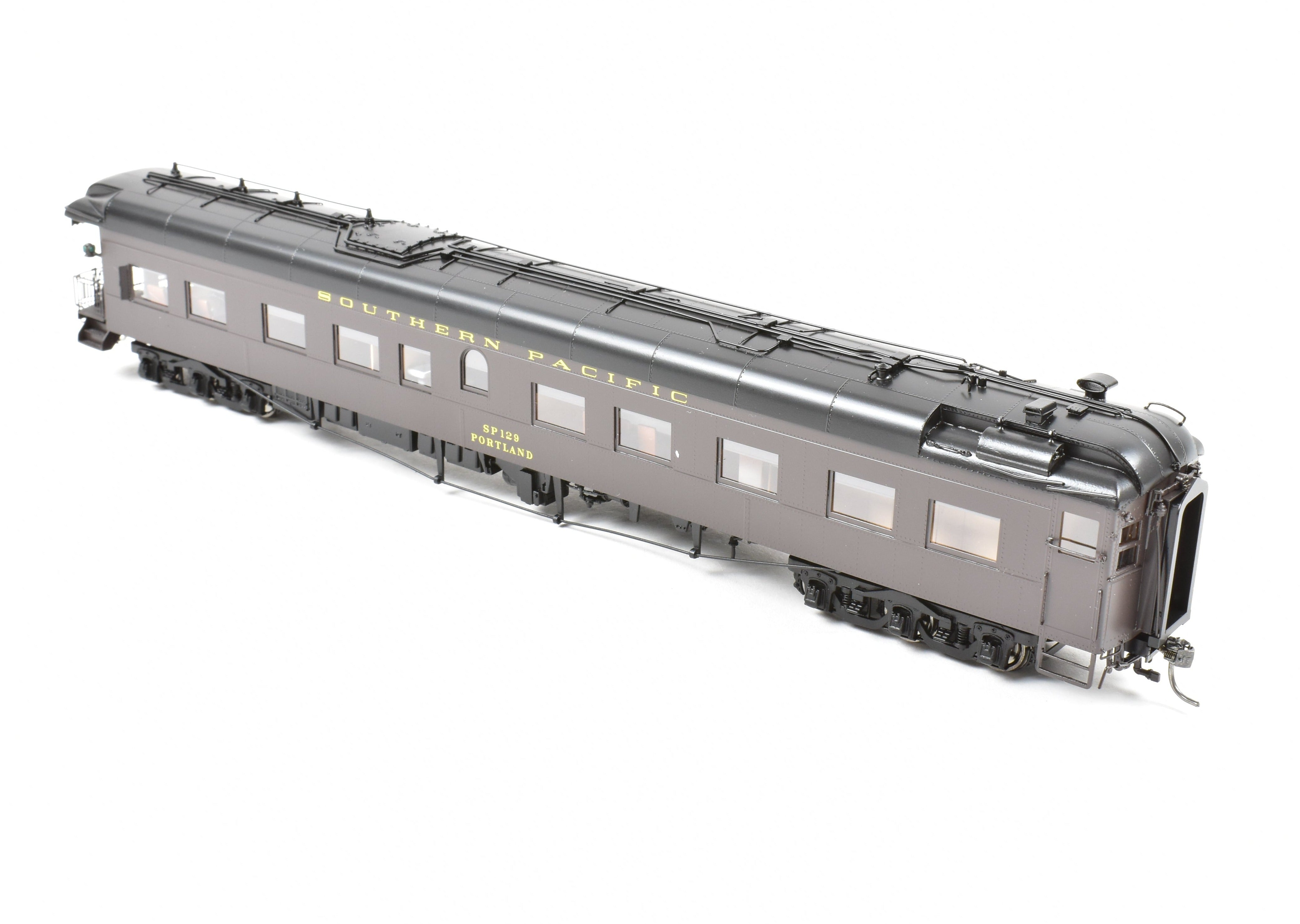 HO Scale New Brass North Bank Line SP Portland #129 Dark Olive Green Business Car