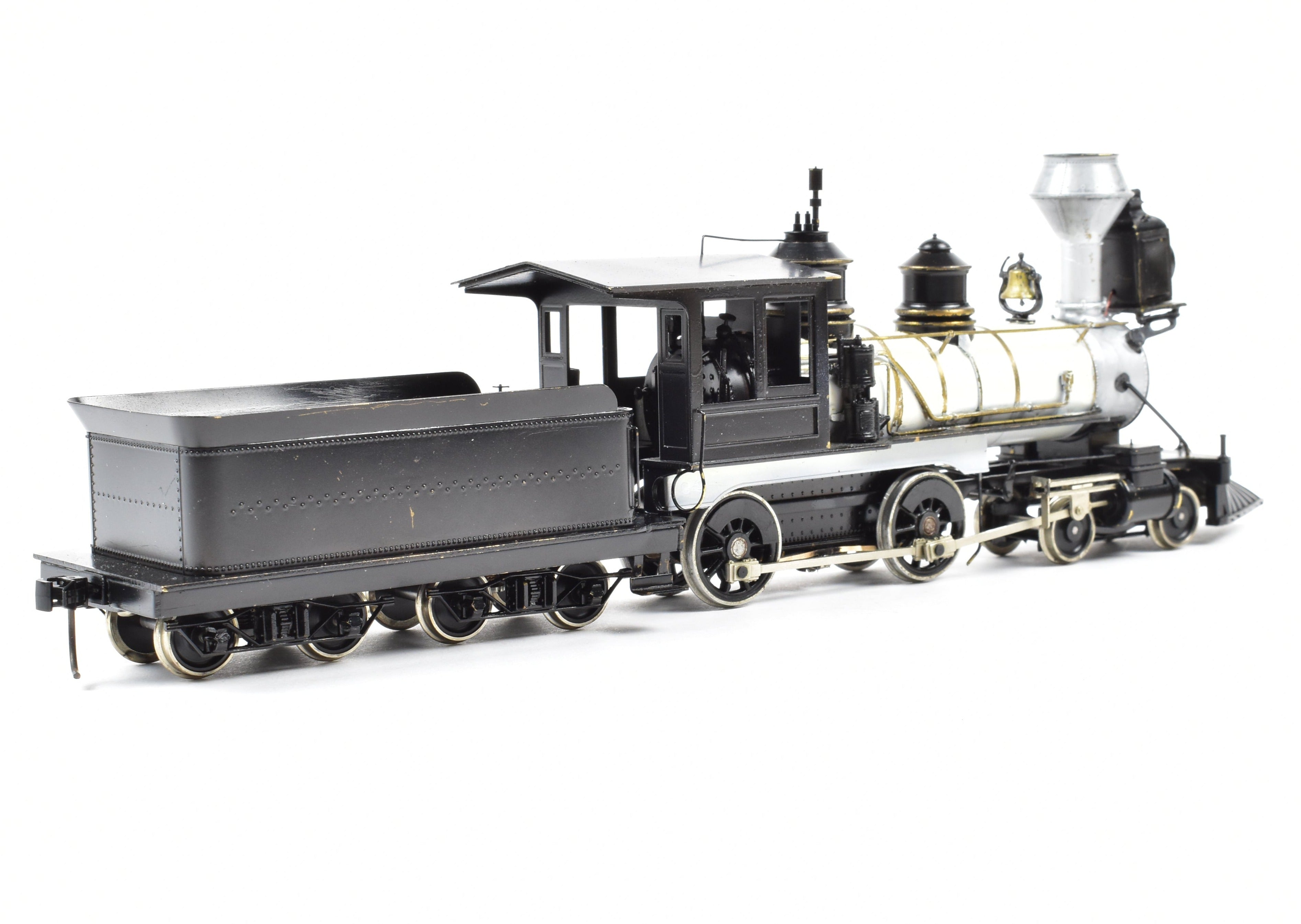 On3 Scale Brass Model Train - Northwest Short Line (NWSL) Baldwin 4-4-0 Locomotive with Custom Detailing and Painting (AS-IS Condition)