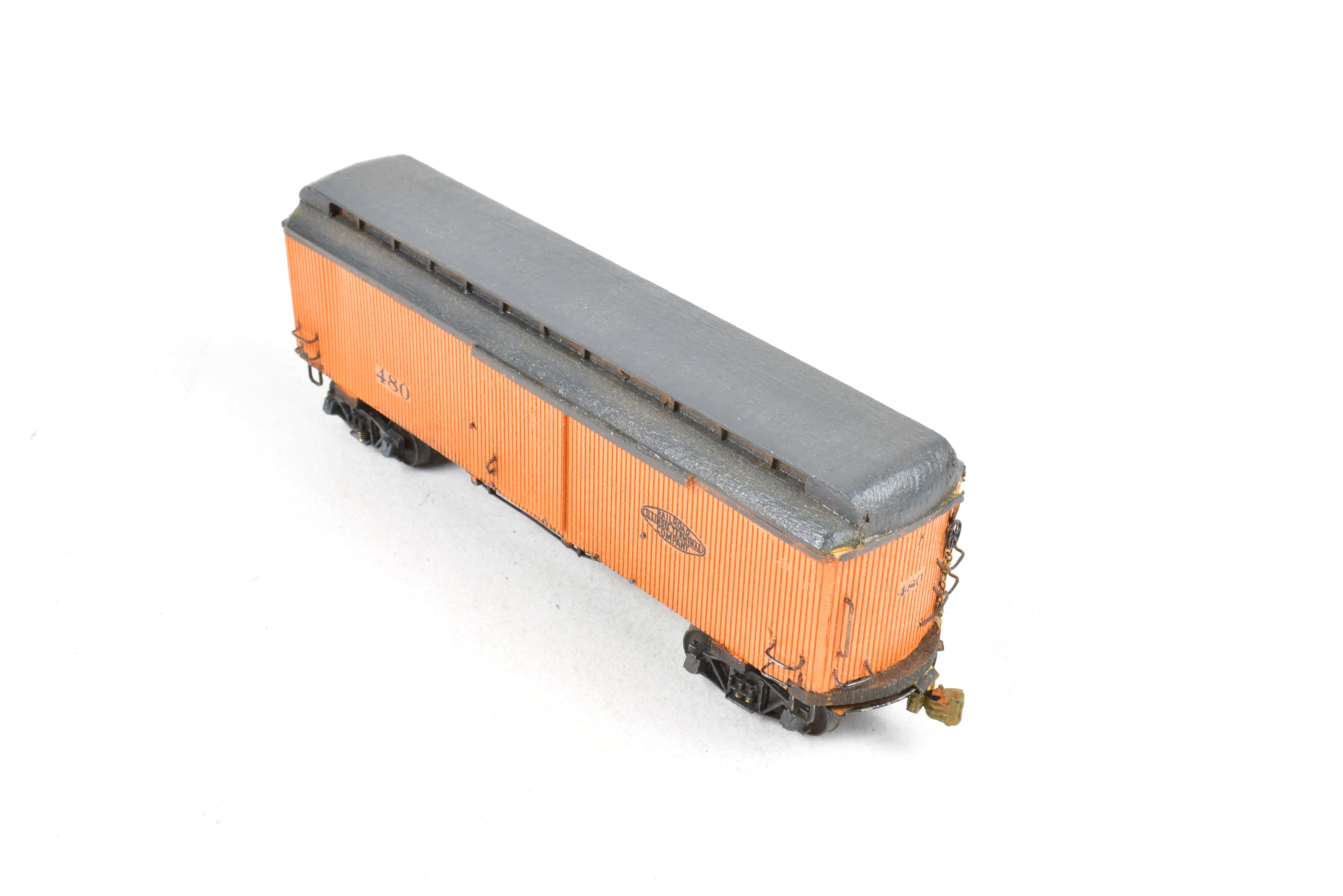 La Belle Woodworking Illinois Terminal Freight/Baggage Trailer #480, Well-Built & Painted