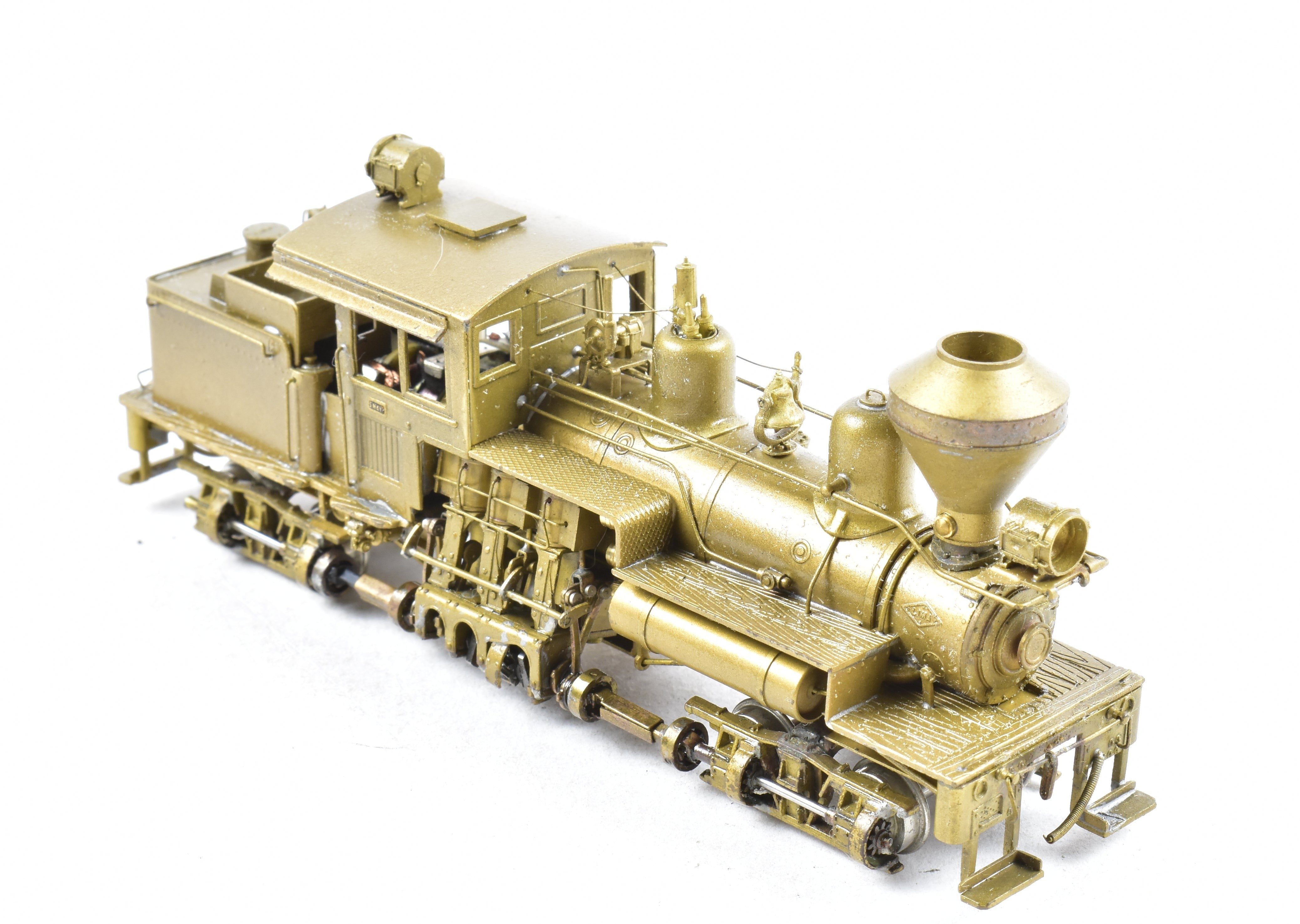 High - Quality HO Scale Brass PFM - United Hillcrest - Osbourne 2 - Truck 25 - Ton Shay Geared Locomotive Model with Damaged Box