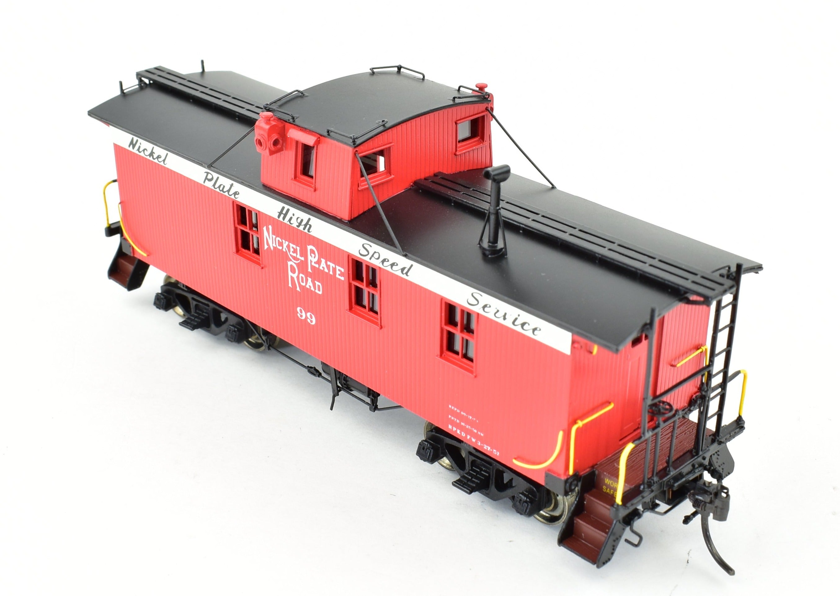 HO Scale Brass Division Point NYC & St.L Nickel Plate Road 46 - 147 Series 30 - Foot Wood Caboose FP Model by Boo - Rim