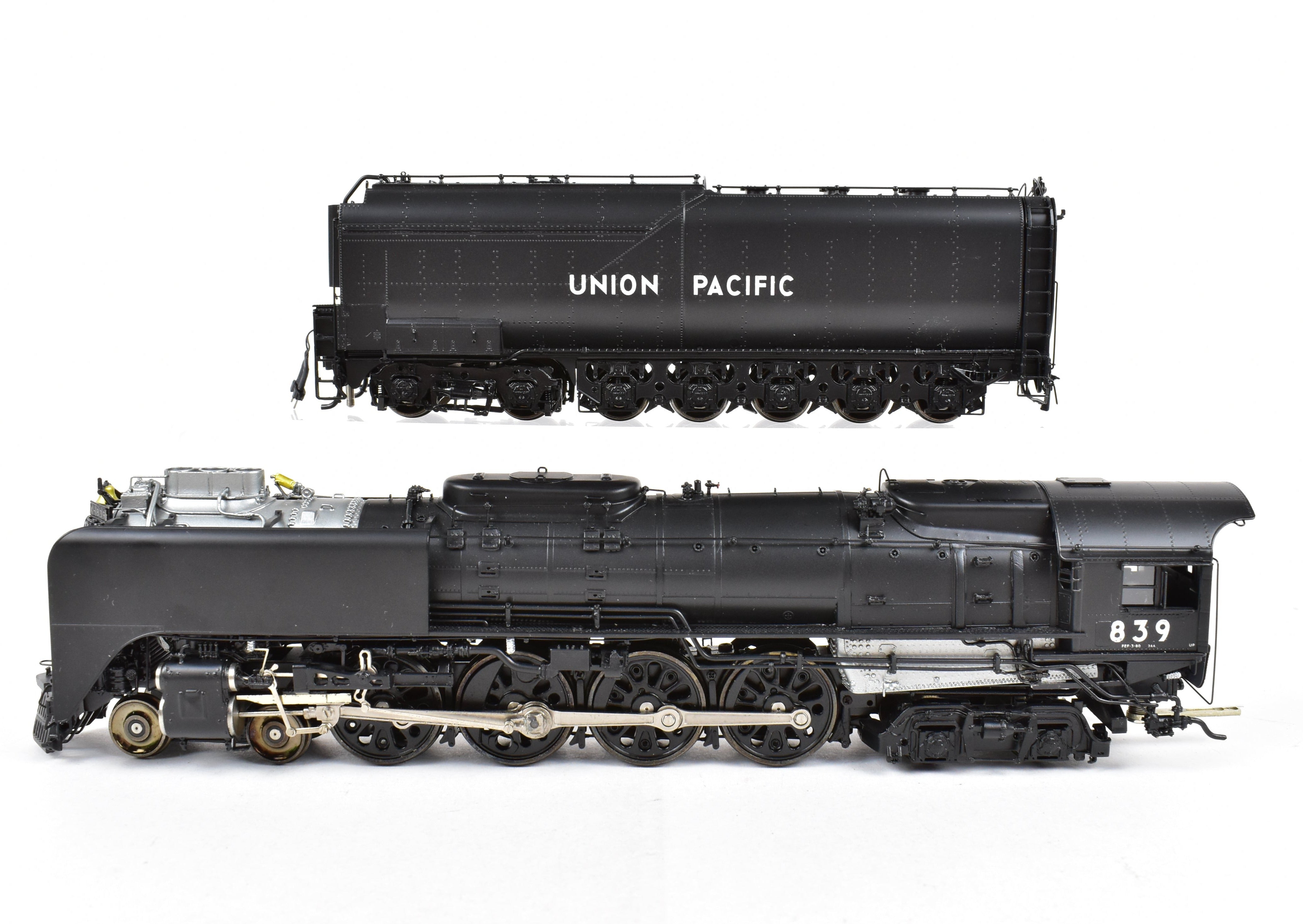 HO Scale Brass UP Union Pacific FEF - 3 4 - 8 - 4 FP No. 839 Triple Stack Model by Overland Models