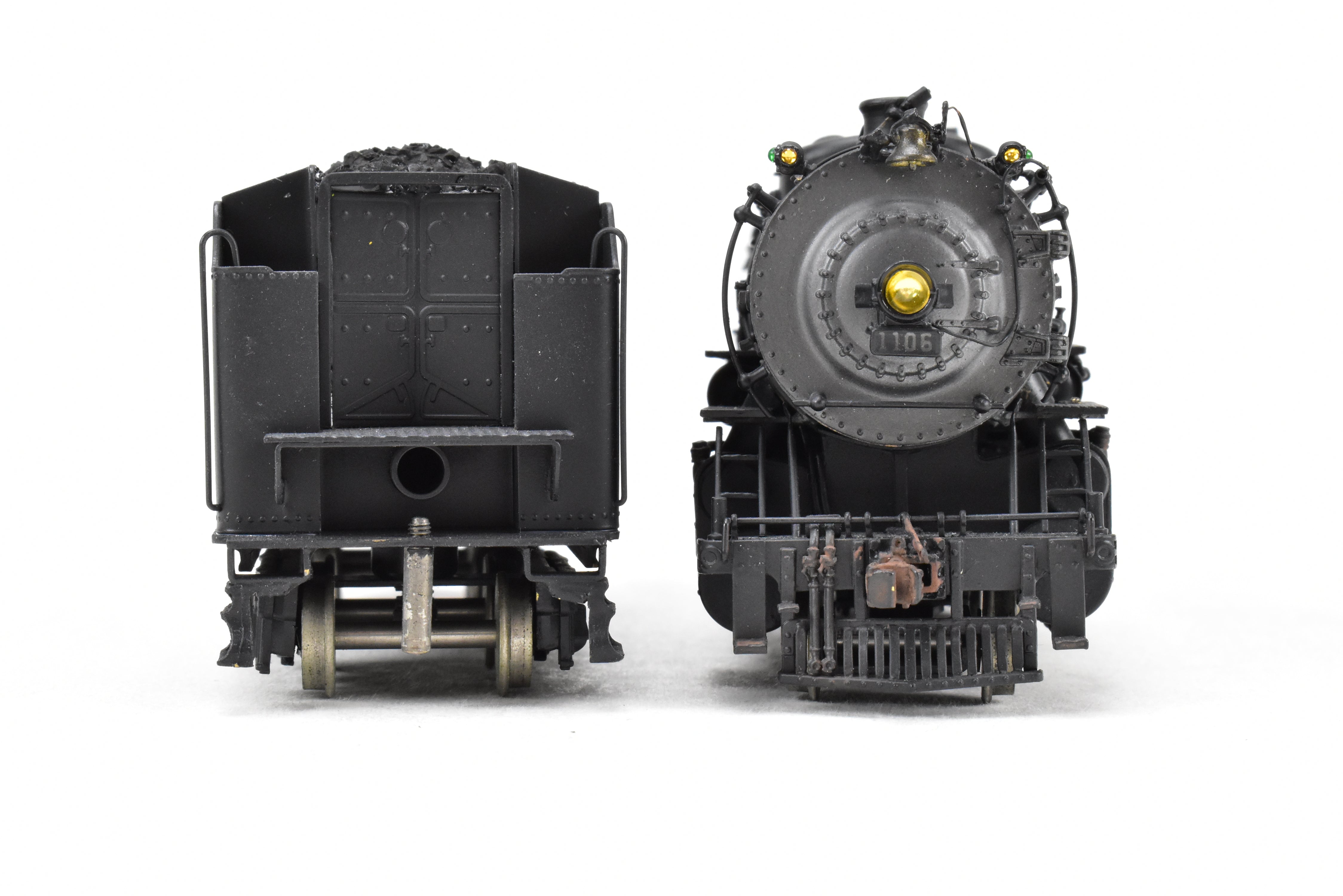 HO Scale Brass Hallmark Models Missouri Pacific Steam Locomotive: 1400 Class 2-8-2 Modified to 1100 Class with Brand - New Tender CP No. 1106