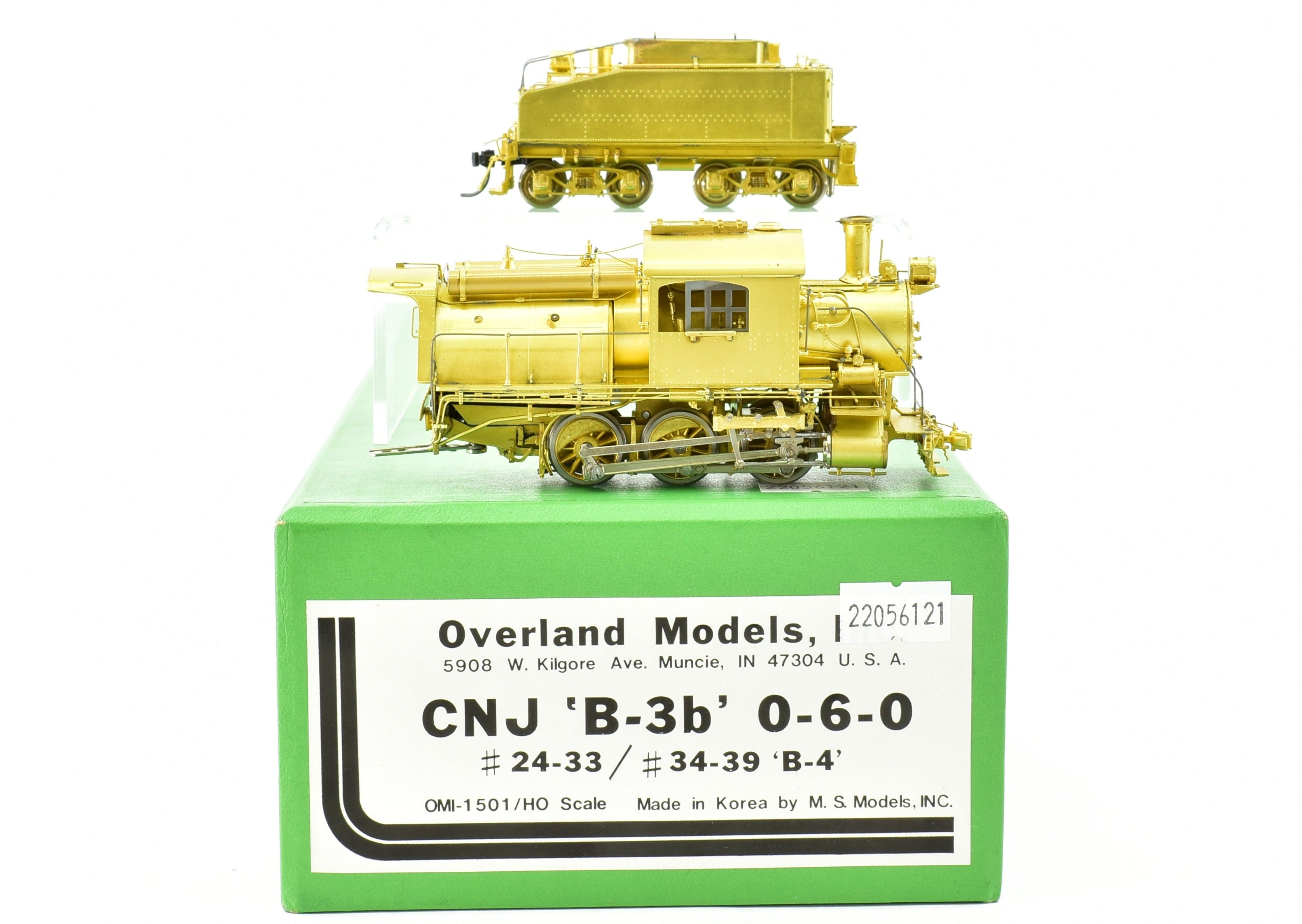 HO Scale Brass OMI Overland Models CNJ Central of New Jersey B-3b 0-6-0 Camelback Locomotive