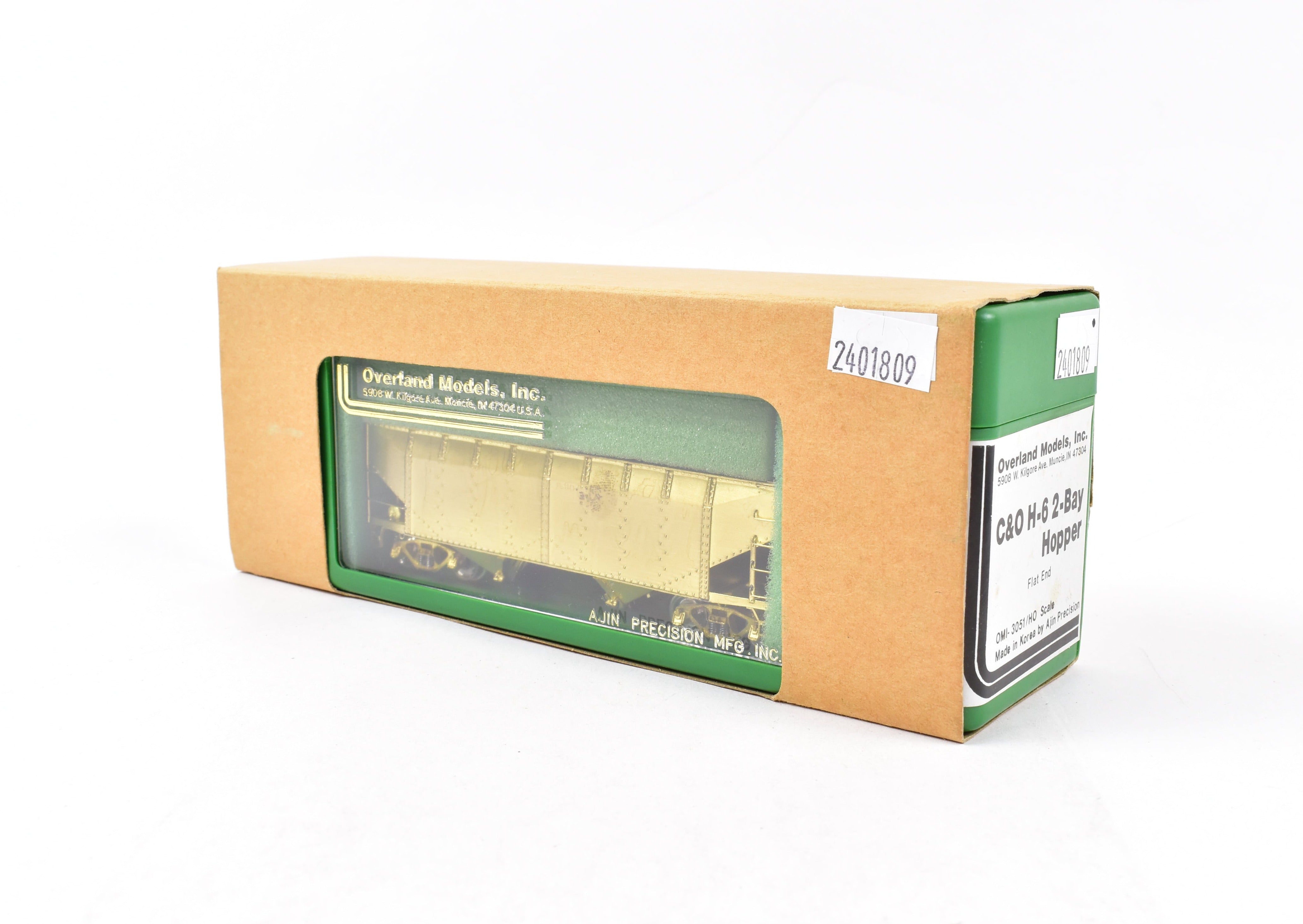 HO Scale Brass Freight Car - Overland Models, Inc. Chesapeake & Ohio (C&O) H-6 2 Bay Hopper Model