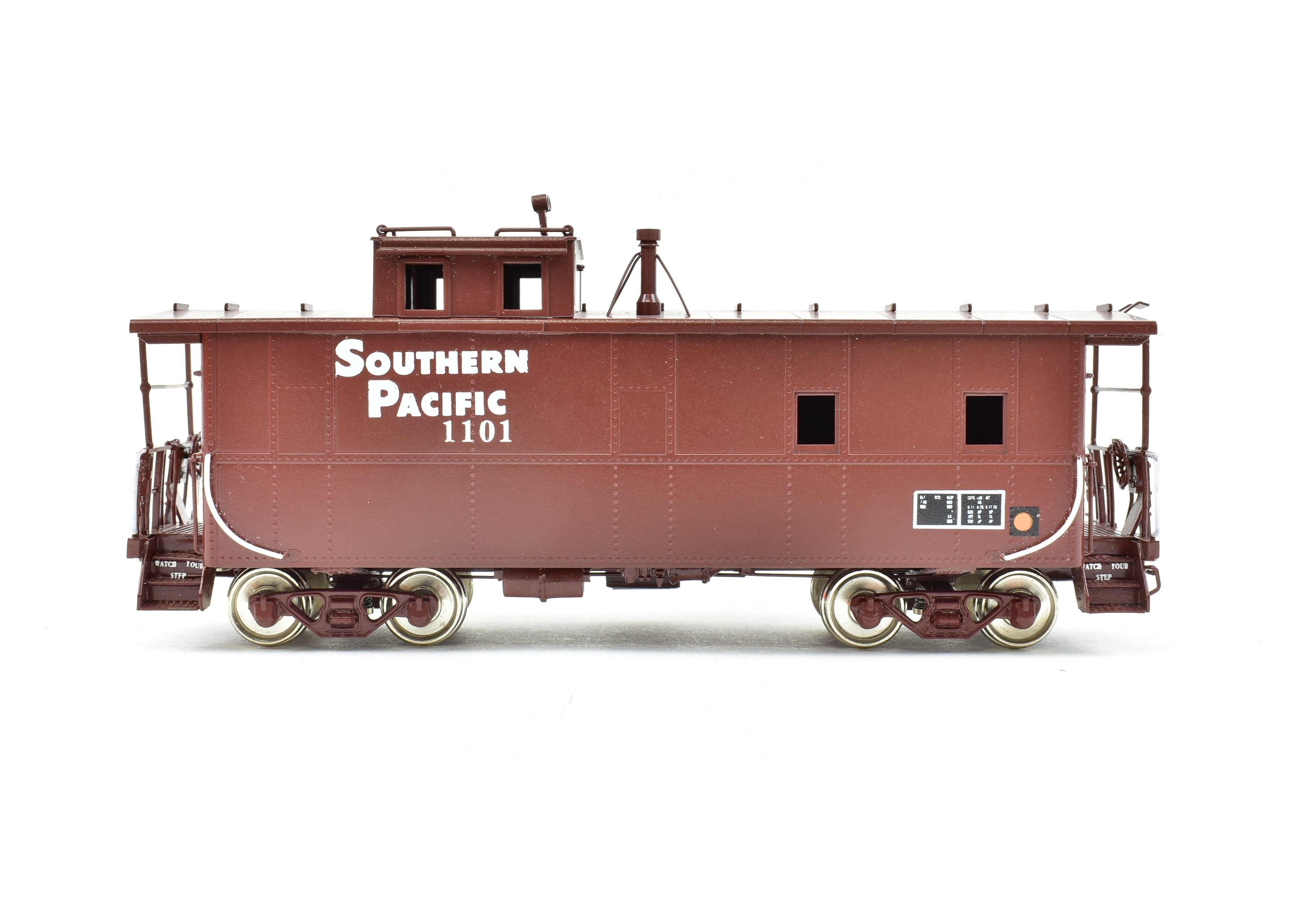 HO Scale Brass Precision Scale Co. Model of Southern Pacific C-40-3R Steel Cupola Caboose with Factory Painting