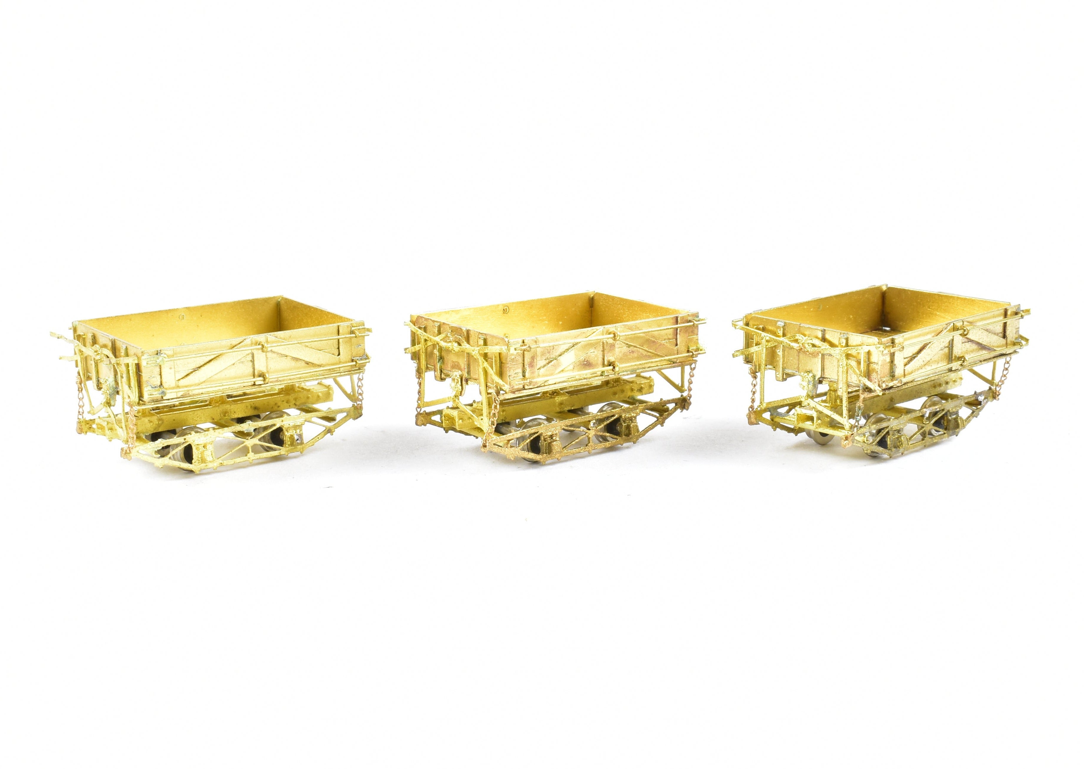 HOn3 Brass Precision Scale Co. Westside Lumber Co. PC&F Side Dump Ballast Car Set of 3