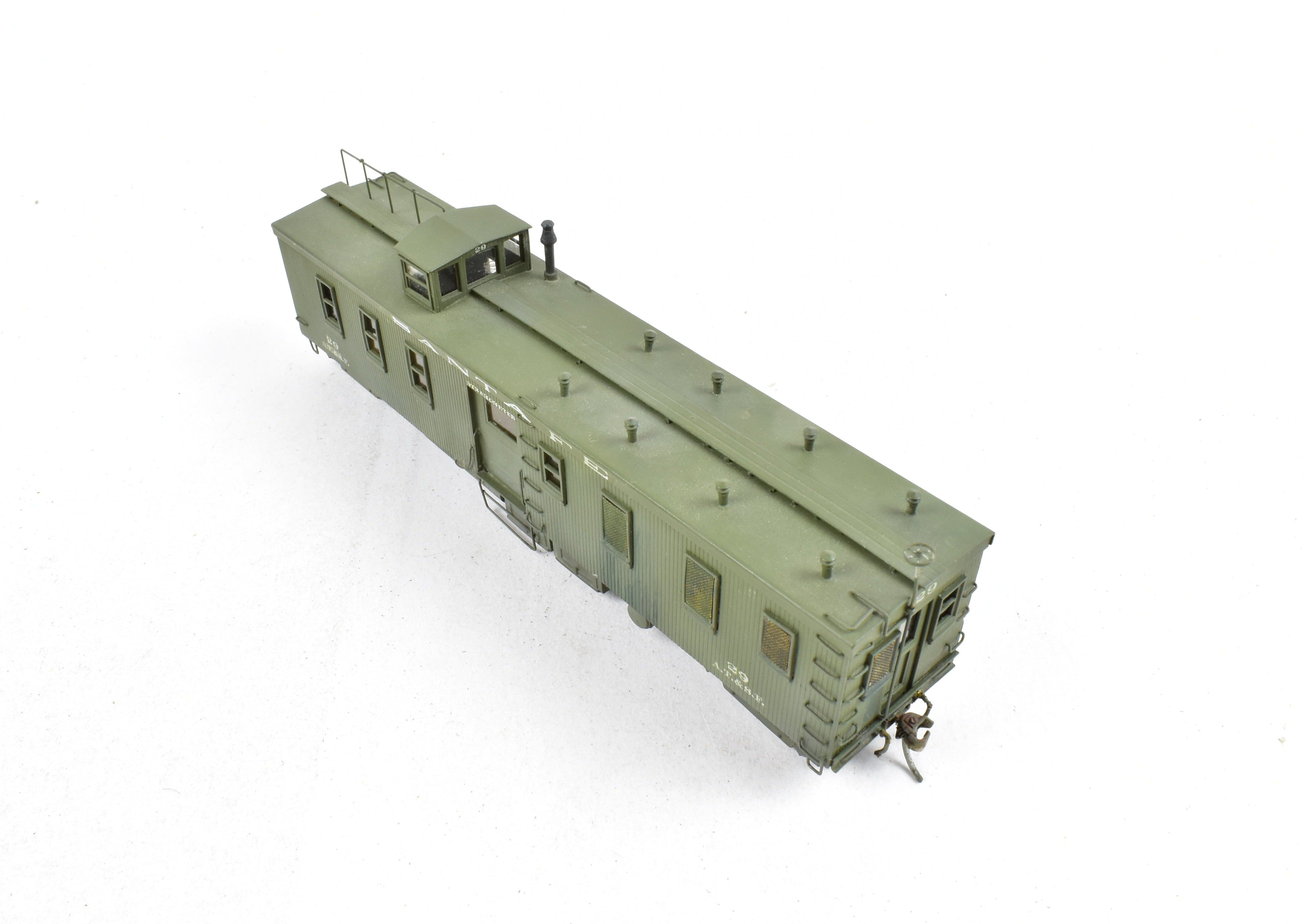 HO Scale Brass Hallmark Models ATSF - Santa Fe Dynamometer Car No. 29, Professionally Custom Painted and Artfully Weathered for Model Train Enthusiasts