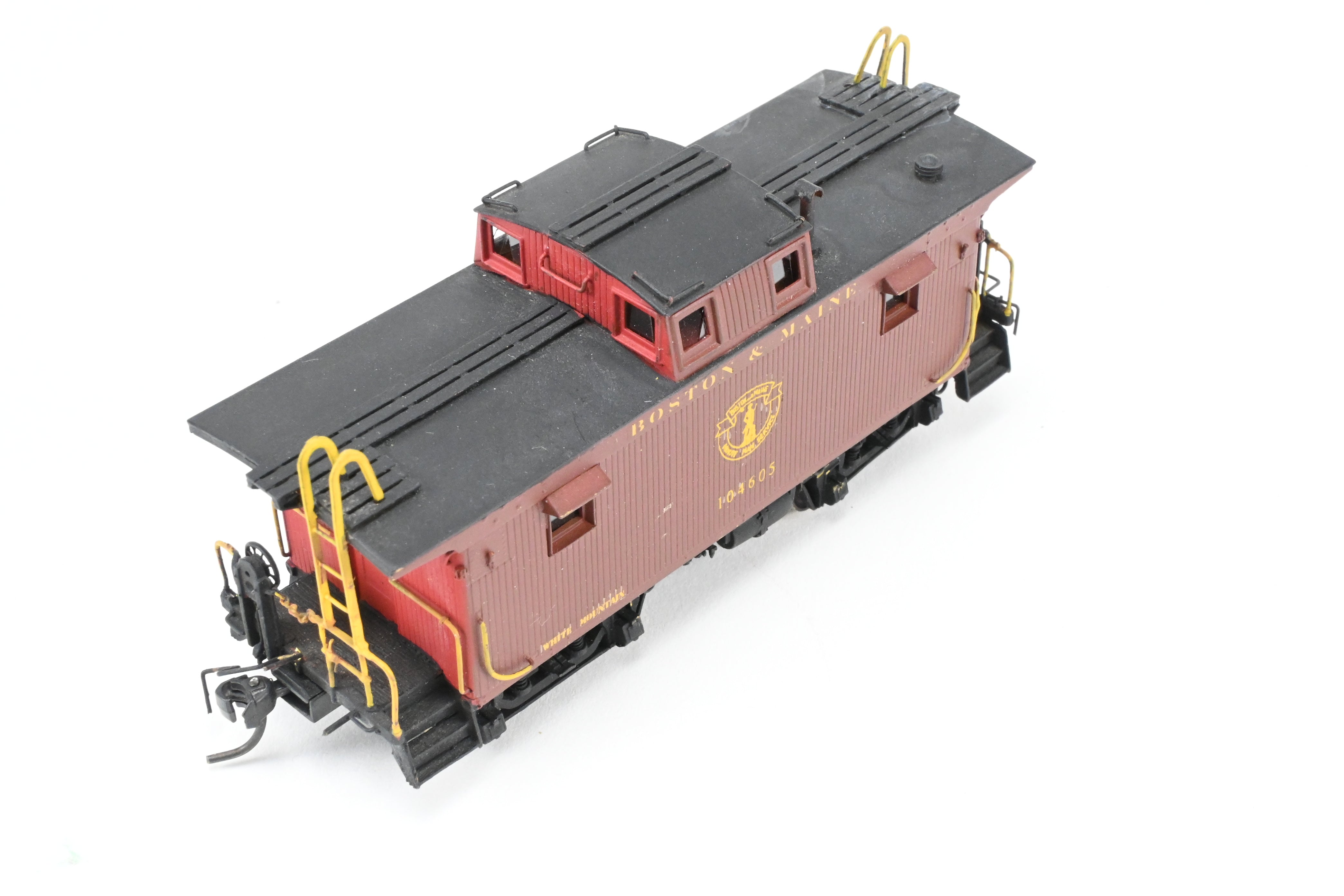 OMI Overland Models HO Brass B&M Wood Caboose w/ Slanted Cupola Custom Painted
