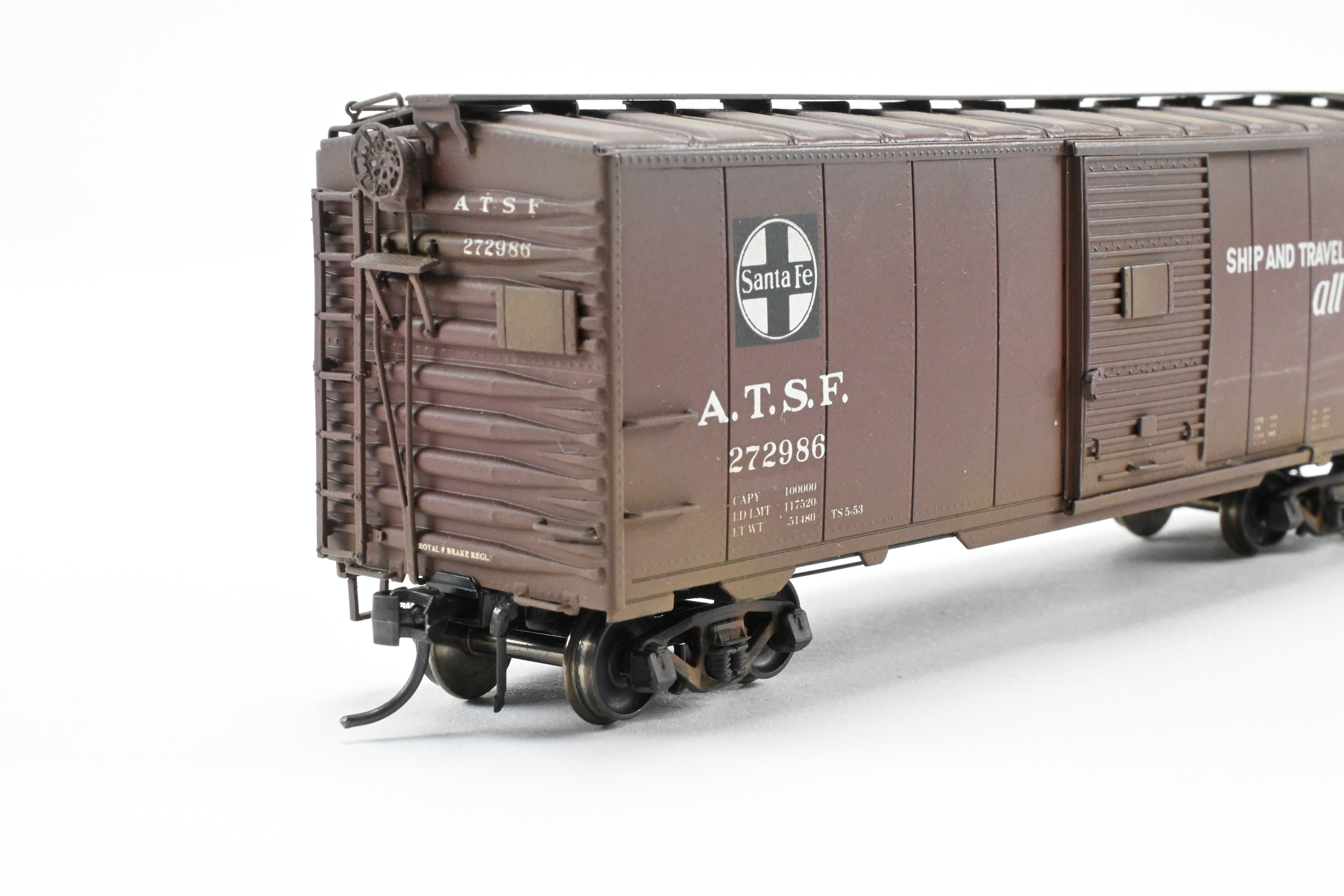 HO Brass Precision Scale Co. ATSF Santa Fe 1937 40' Single Door Boxcar No. 272986