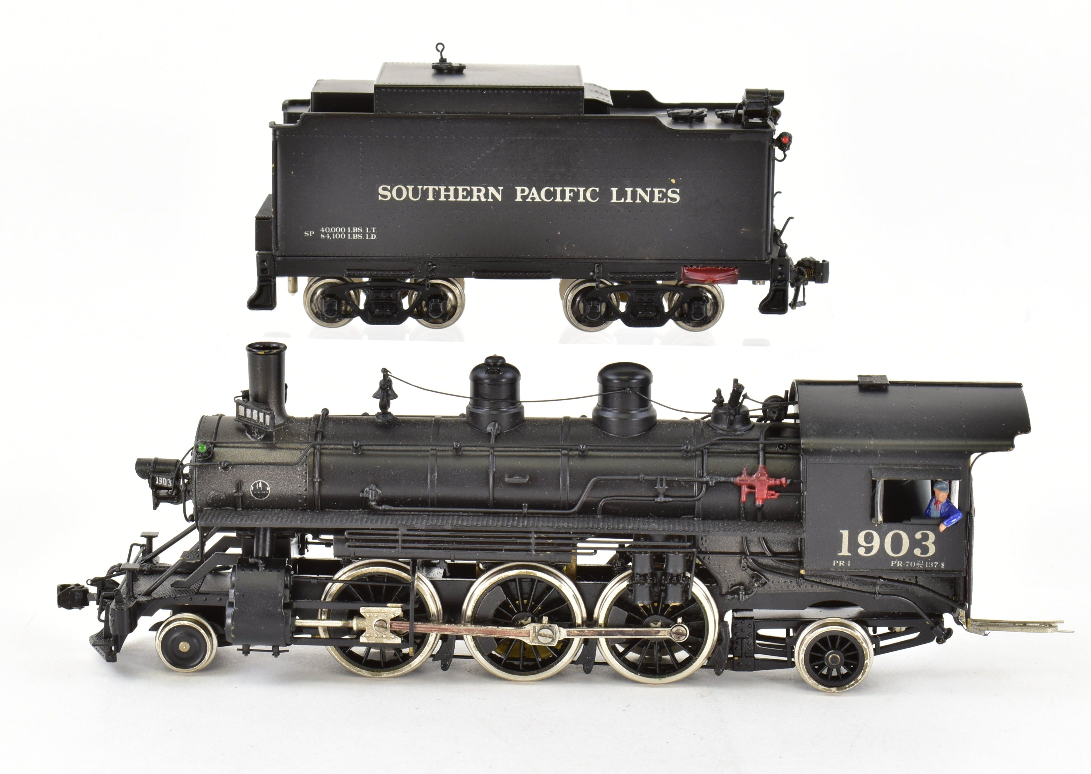 HO Scale Brass Model Train by Westside Model Co. - Southern Pacific Class PR - 1 2 - 6 - 2 Prairie Locomotive with Custom Painting