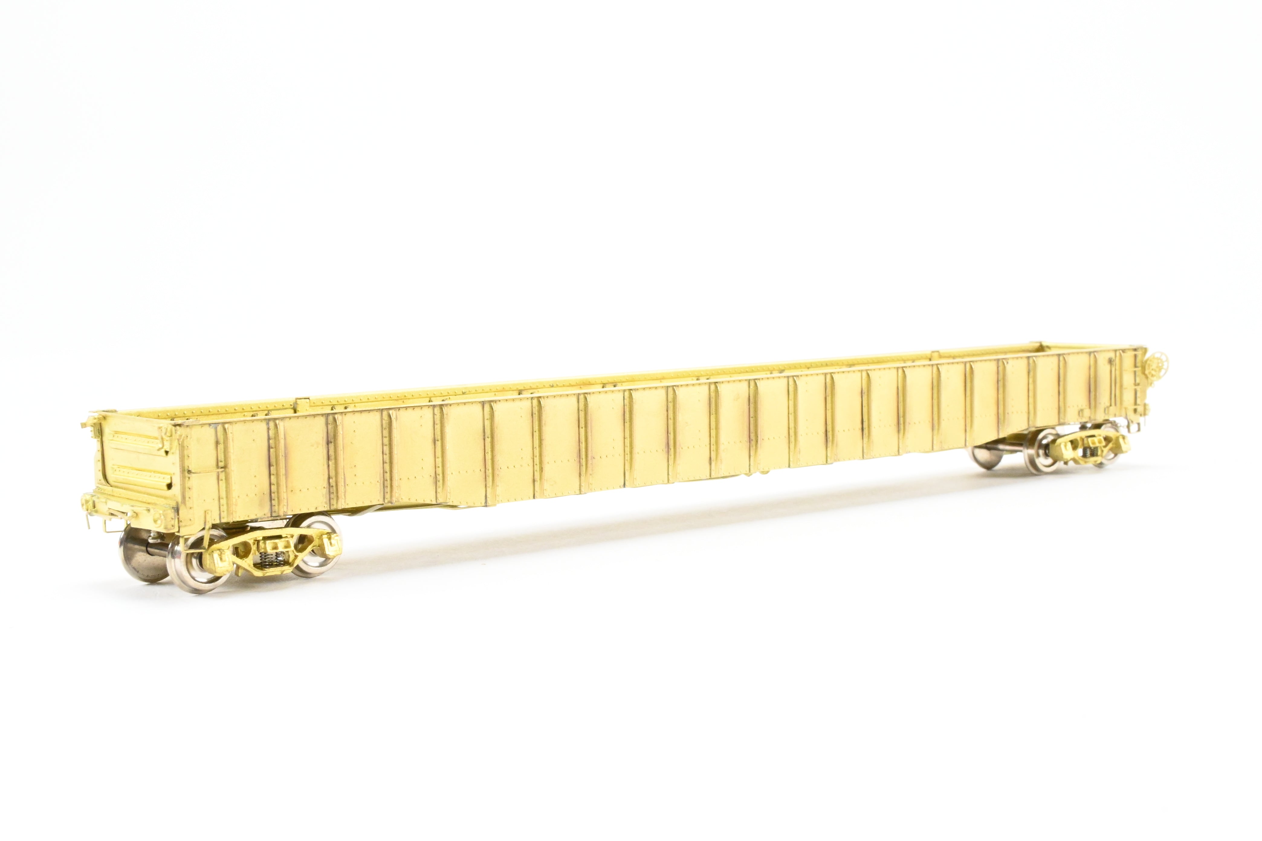 HO Scale Brass Precision Scale Co. Various Roads 65-Foot Mill Gondola Model in Bethlehem Steel Version for Heavy Steel Loading