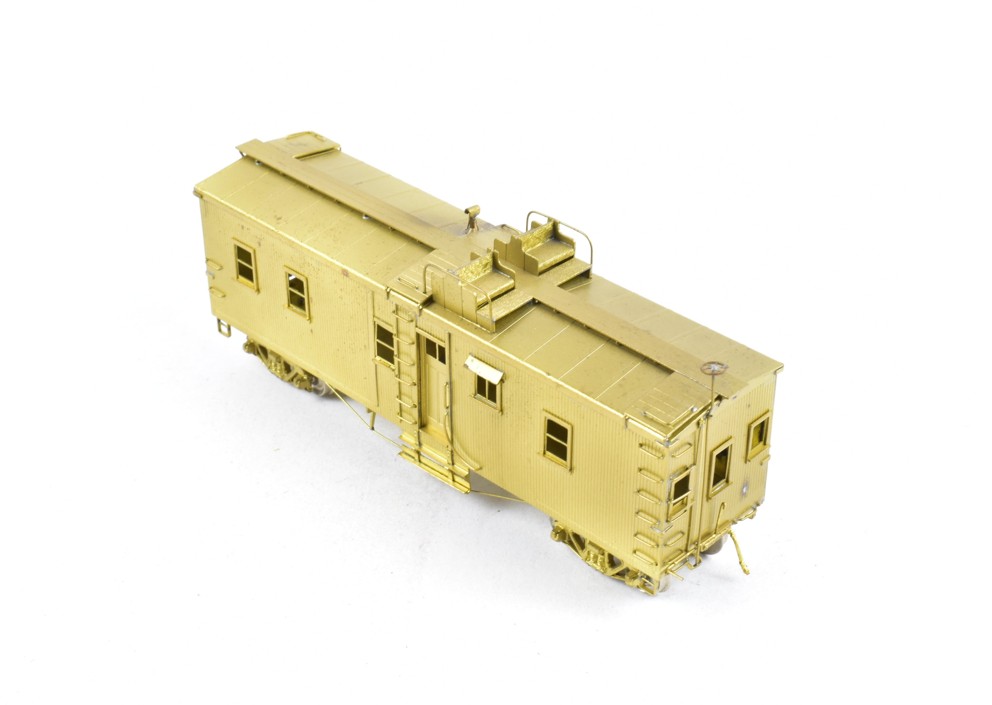 1987 HO Brass ATSF - Santa Fe Caboose with Open - Air Seats by Key Imports