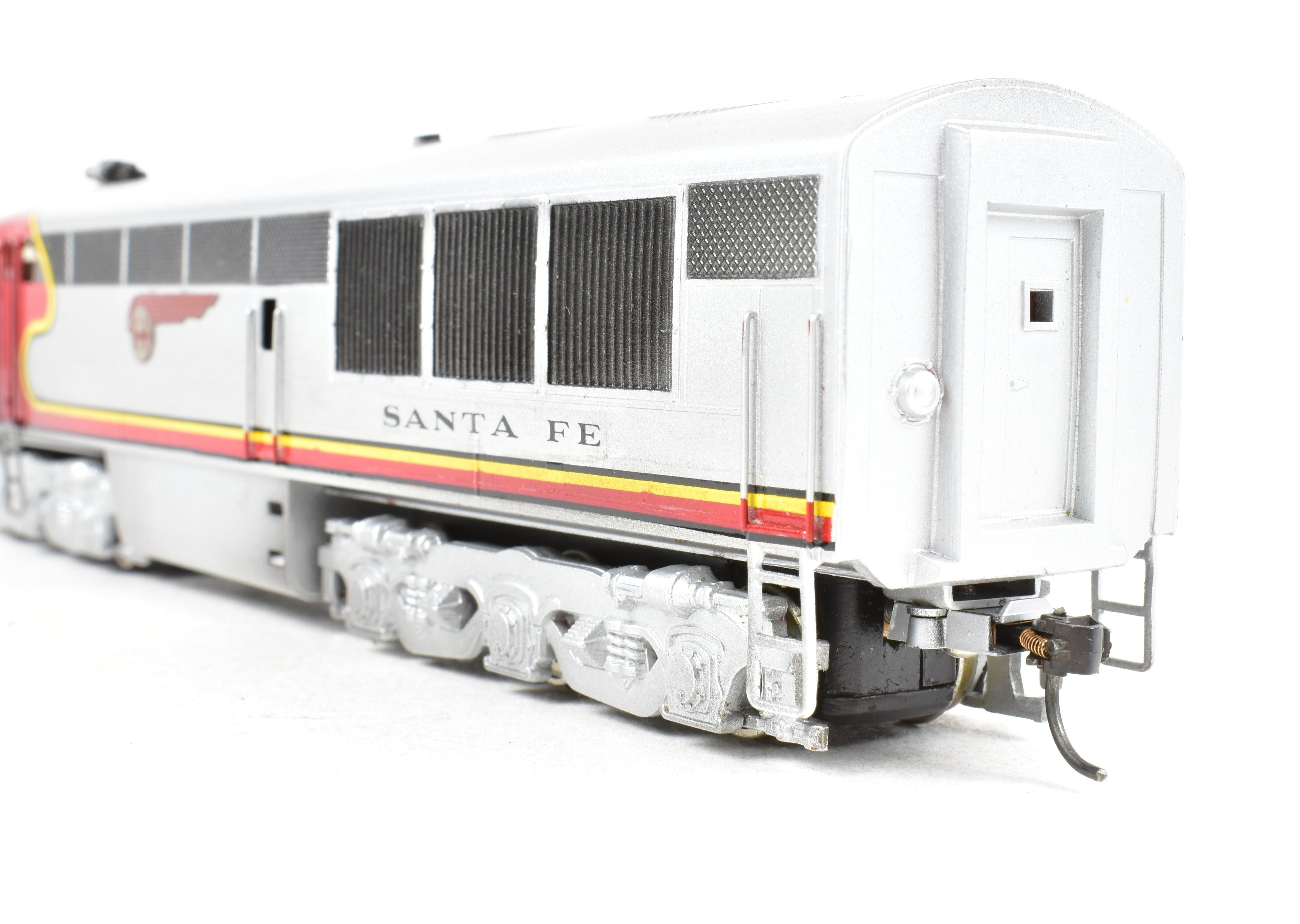 HO Scale Brass Red Ball AT&SF - Santa Fe Fairbanks Morse FM Erie Built A-B-A Set Model Trains with Custom Painted Finish and Can Motor Upgrades