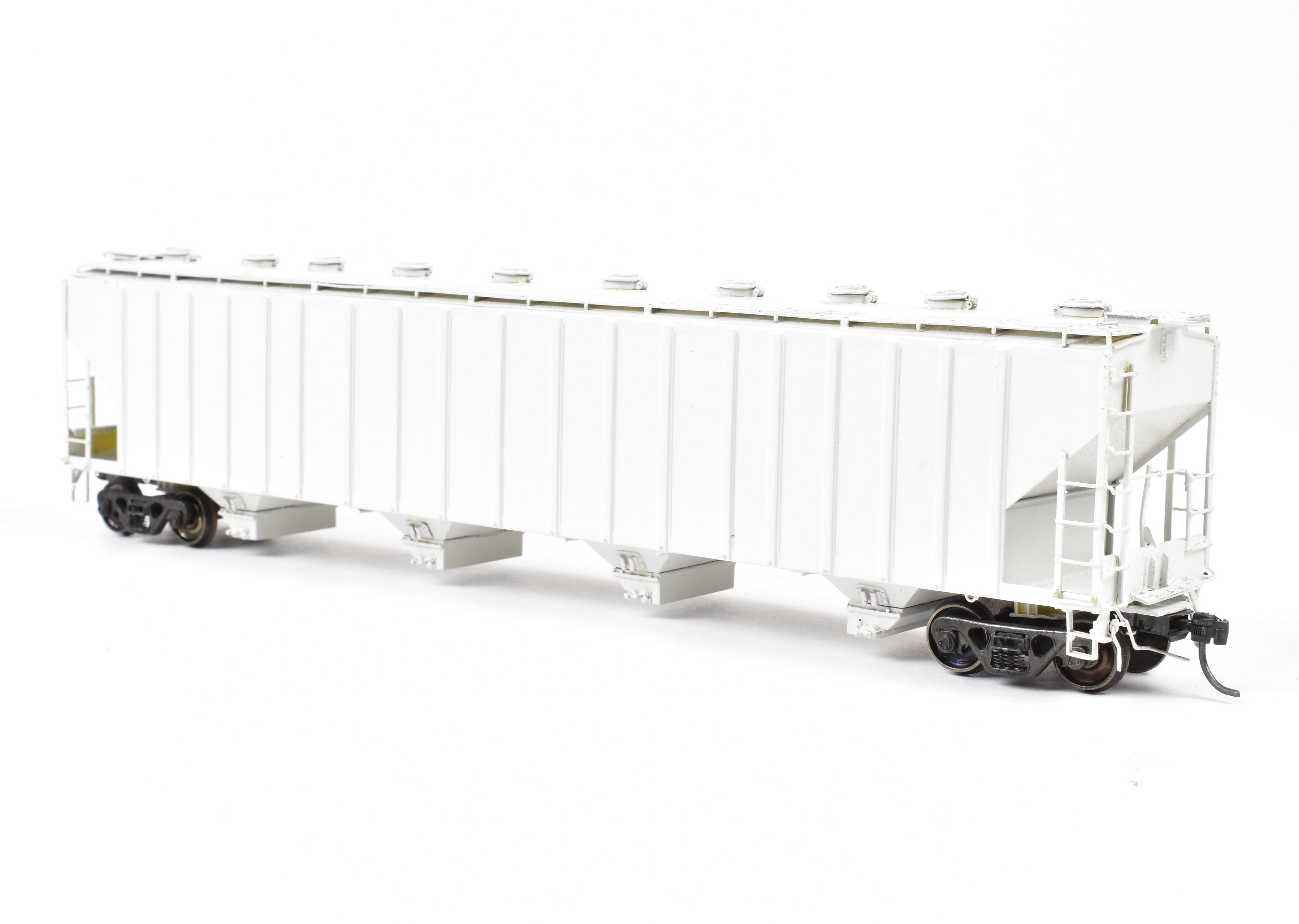 HO Scale Brass Pullman Covered Hopper Model by OMI - Overland Models, Inc. with 5820 Cubic Ft. and Partial Paint Finish for Various Roads
