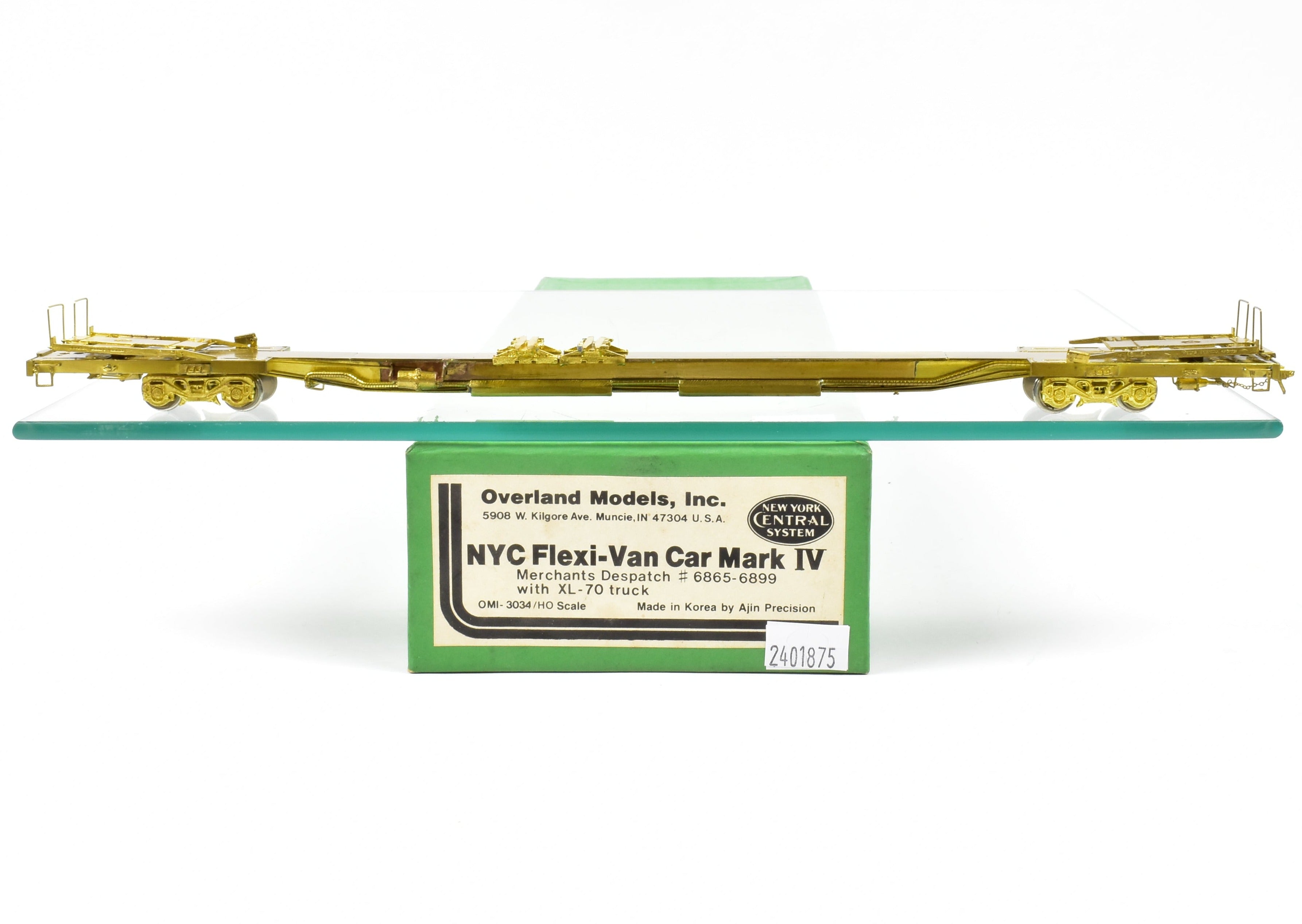 HO Scale Brass Flexi-Van Car Mk IV Merchants Despatch Model by Overland Models, Inc. (OMI) for New York Central (NYC) Trains