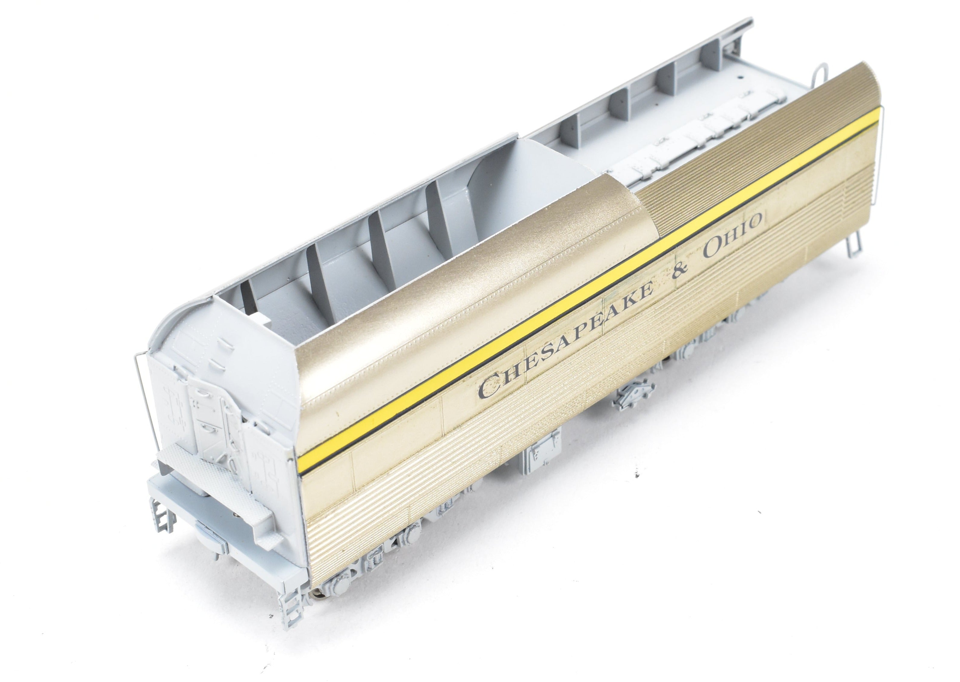 HO Scale Brass Model Train - Precision Scale Co. Chesapeake & Ohio Class L-1 Streamlined 4-6-4 Hudson FP in Stunning Yellow Color