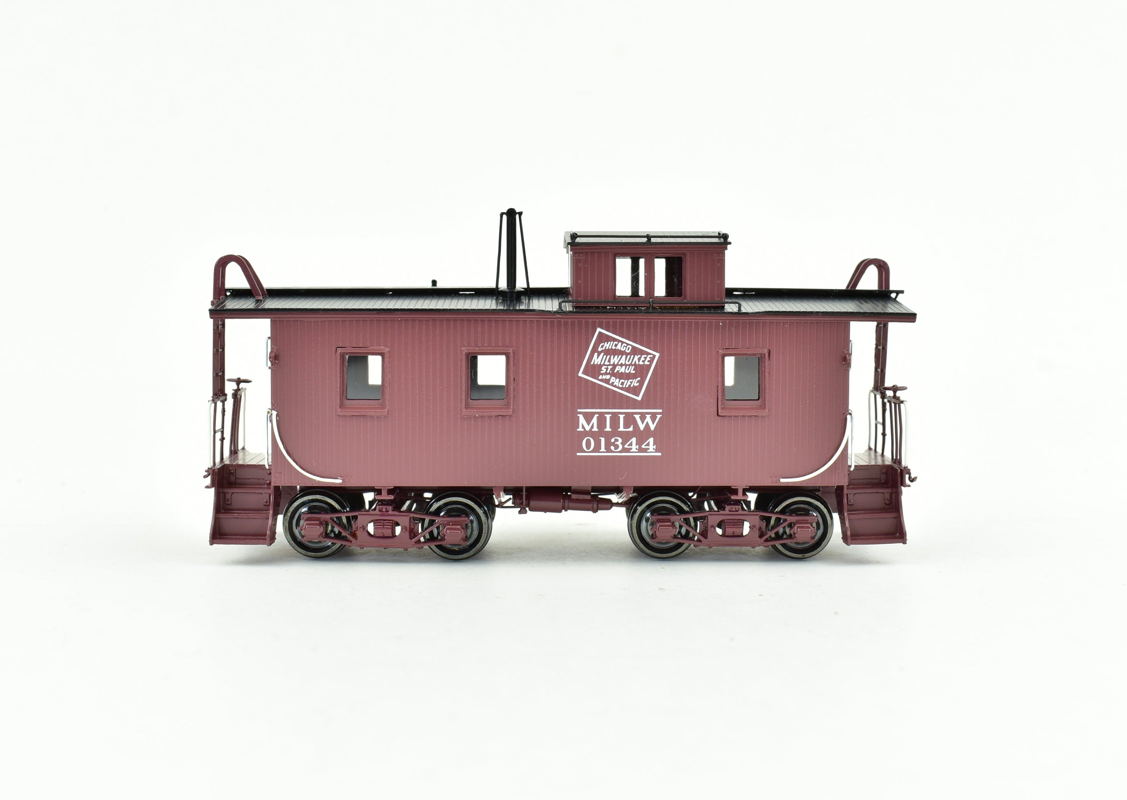 HO Scale Brass OMI Milwaukee Road 24' Wood Caboose by Overland Models